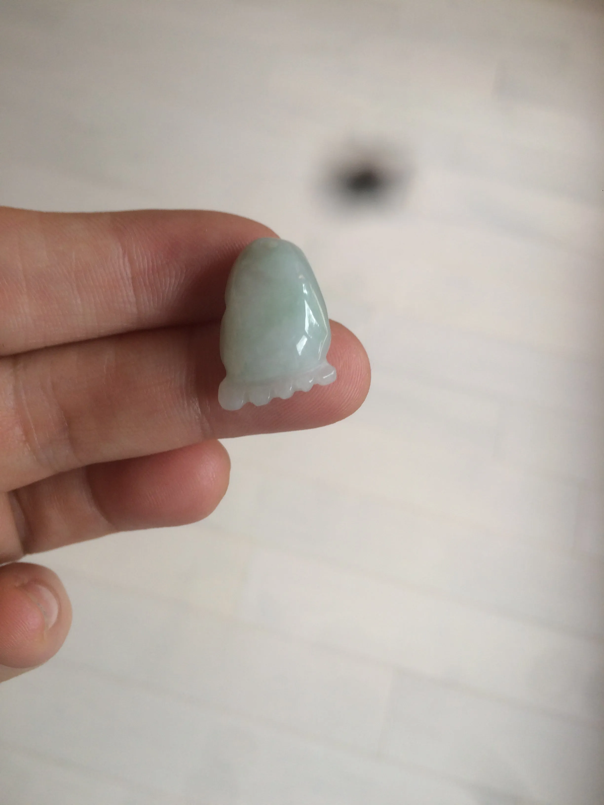 100% Natural icy watery green white purple jadeite Jade foot pendant AX28