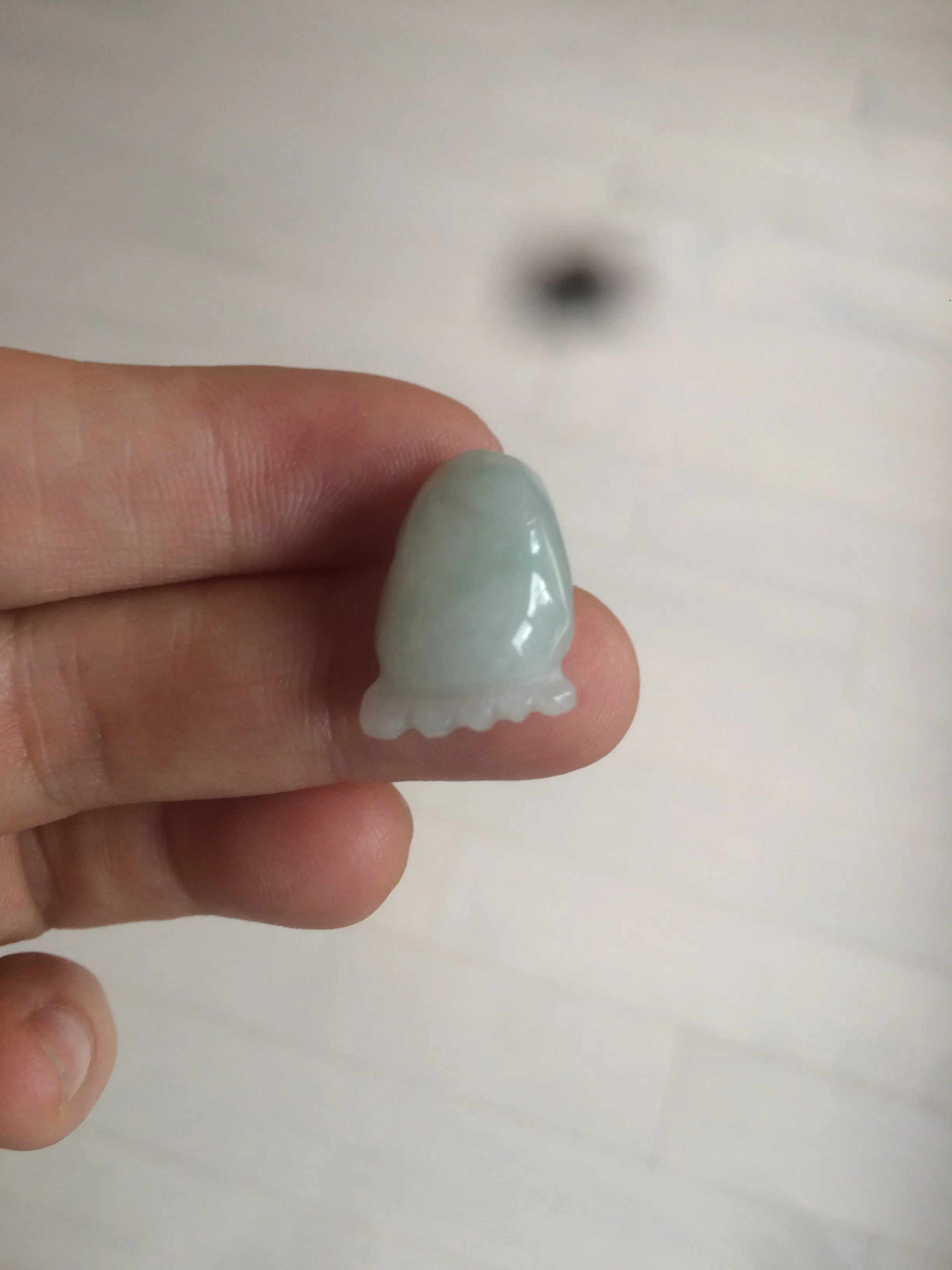 100% Natural icy watery green white purple jadeite Jade foot pendant AX28