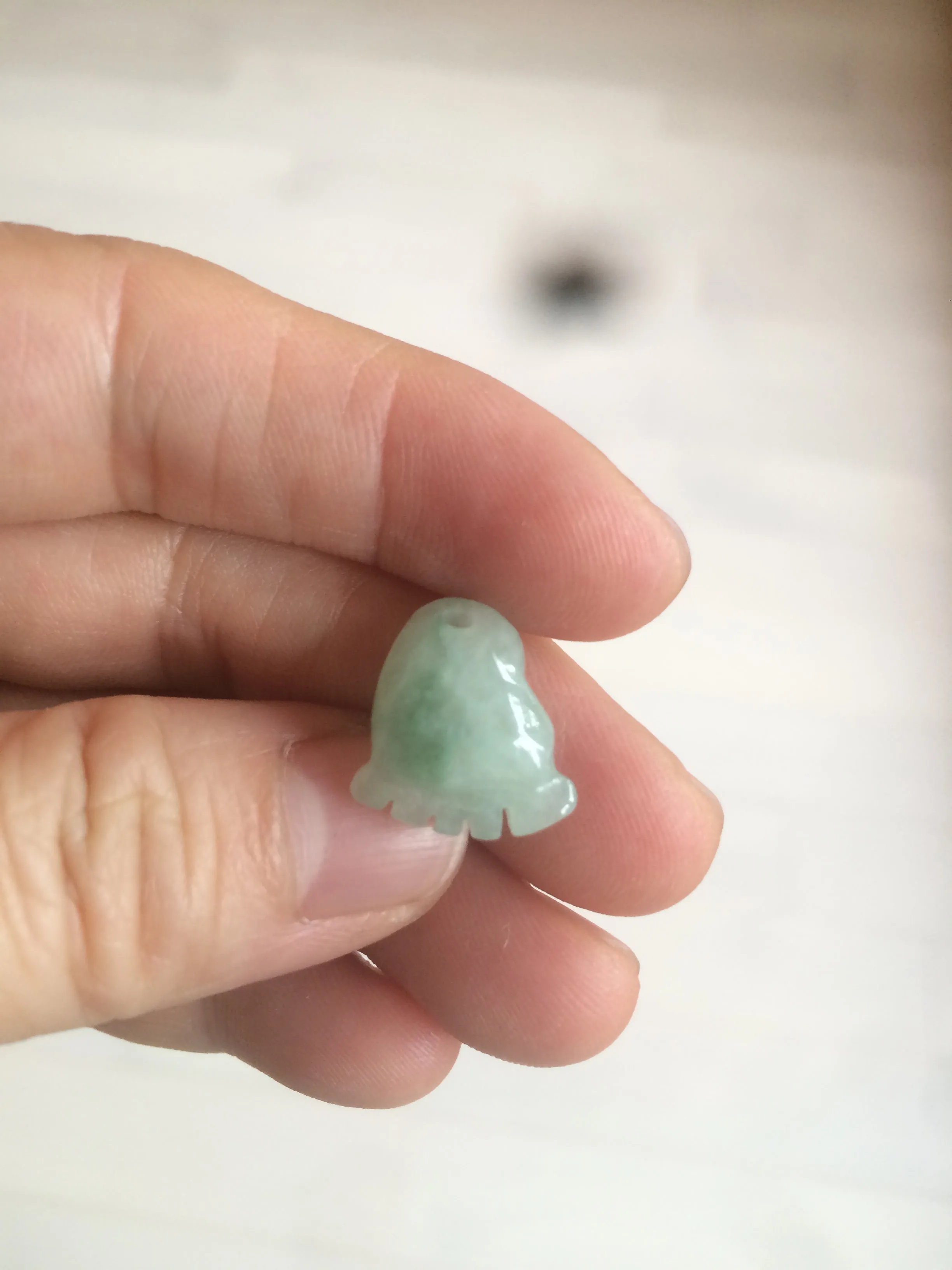 100% Natural icy watery green white purple jadeite Jade foot pendant AX28