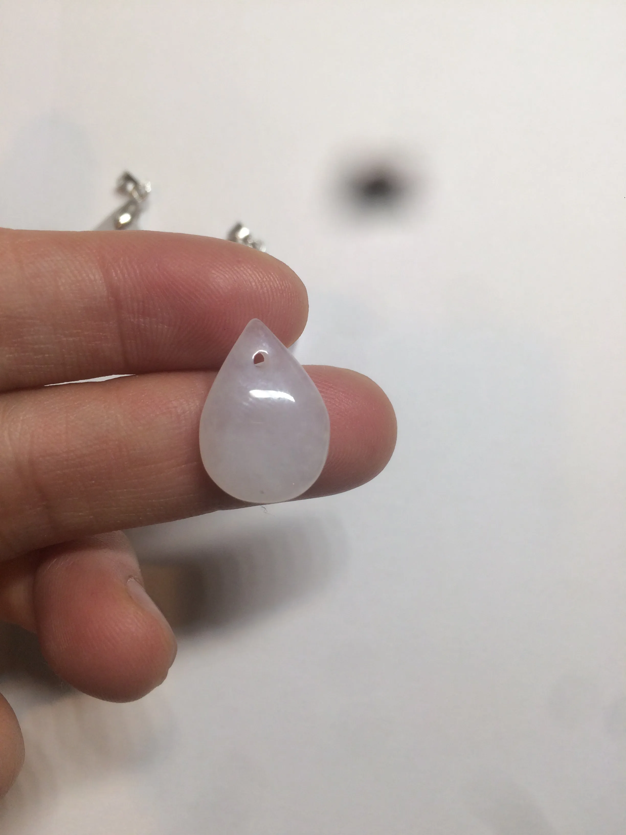 100% natural icy watery green/white/purple type A jadeite jade water drop pendant necklace group A122