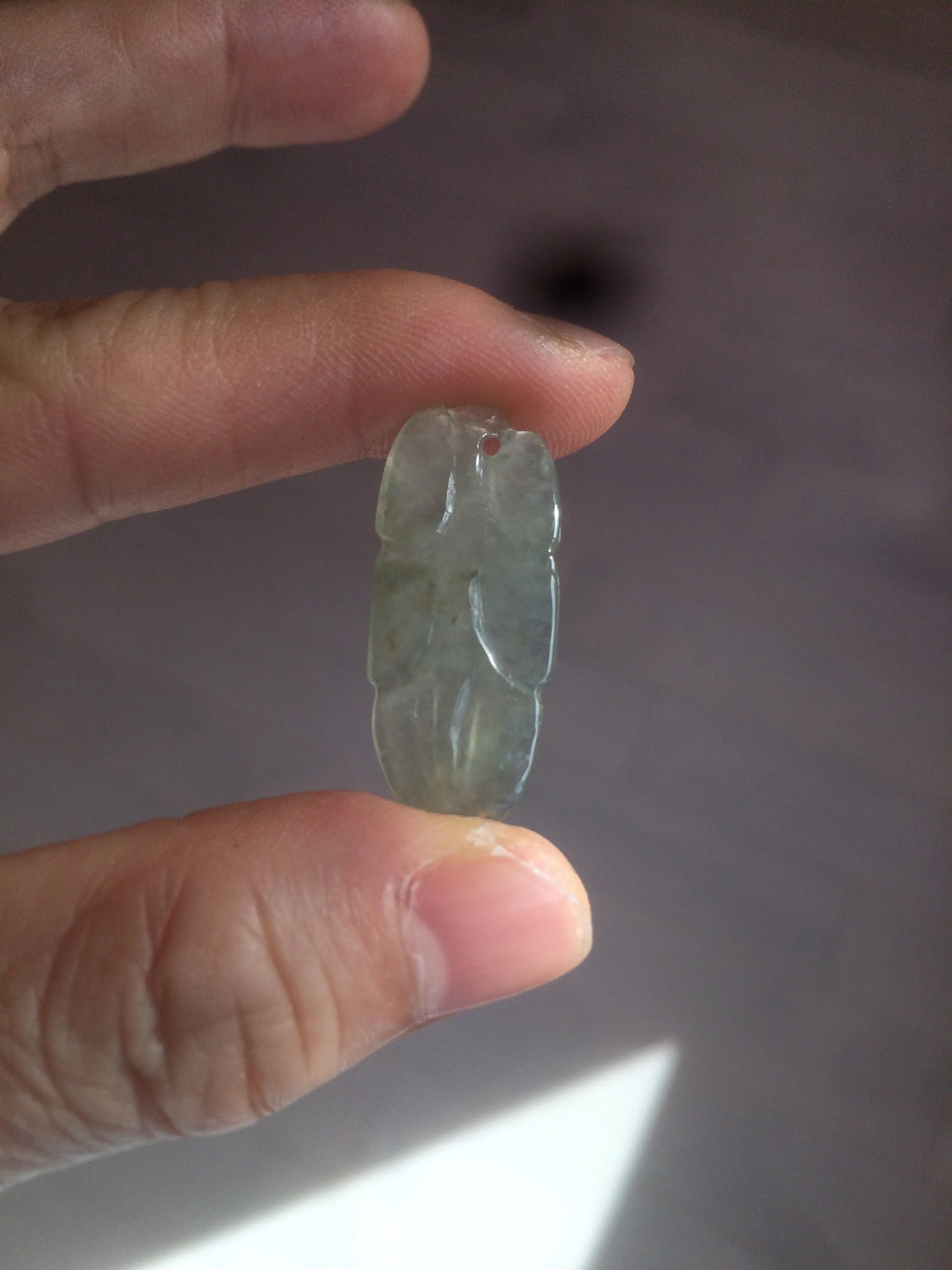 100% natural type A icy watery light green/dark green jadeite jade leaf pendant group AZ100