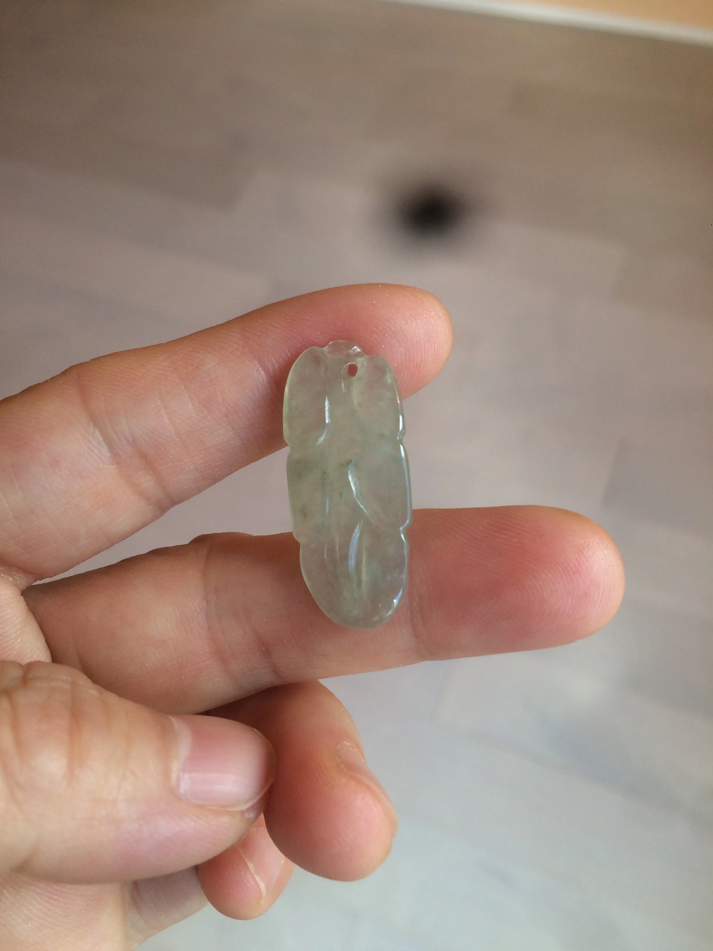 100% natural type A icy watery light green/dark green jadeite jade leaf pendant group AZ100