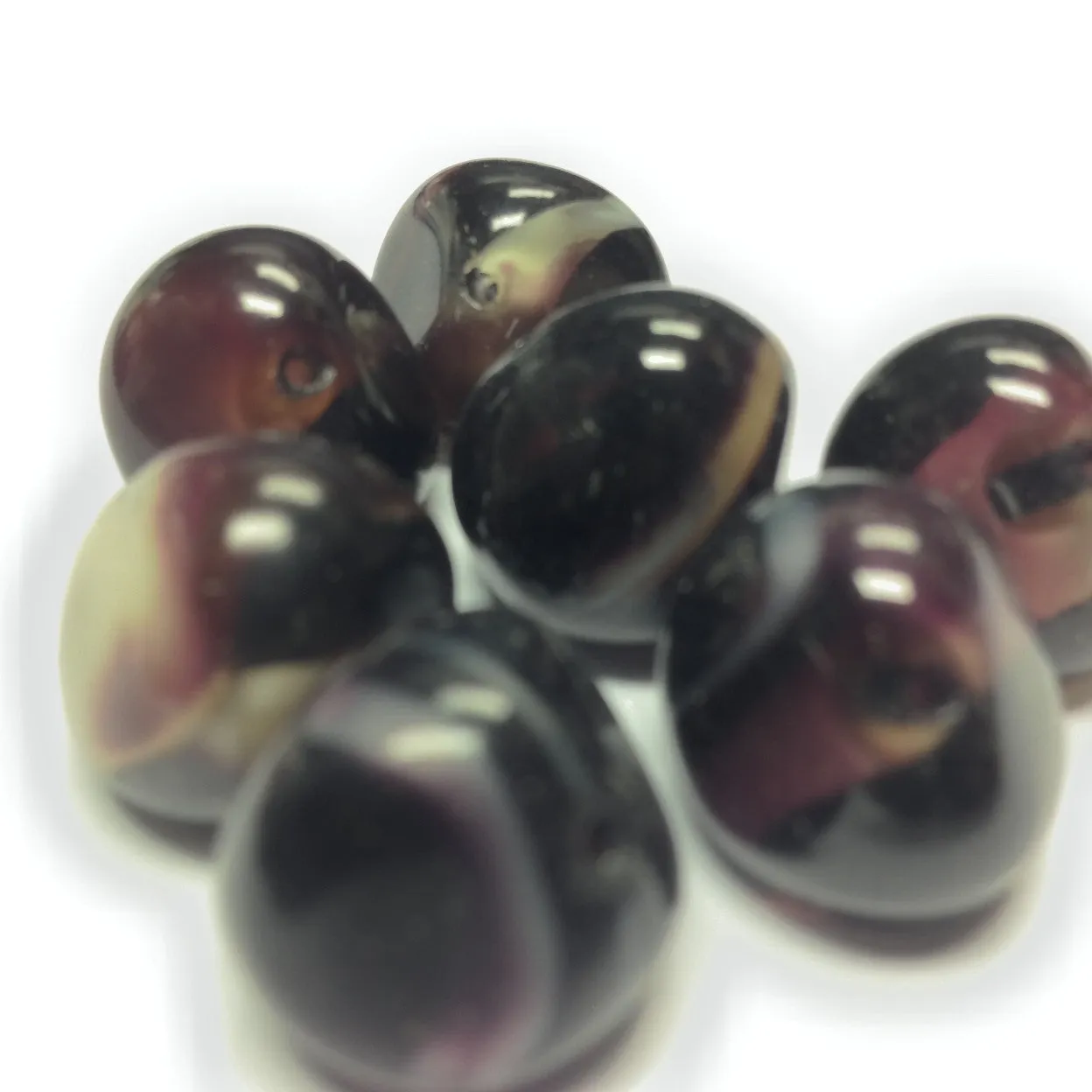 10MM Amethyst Glass Baroque Bead (72 pieces)