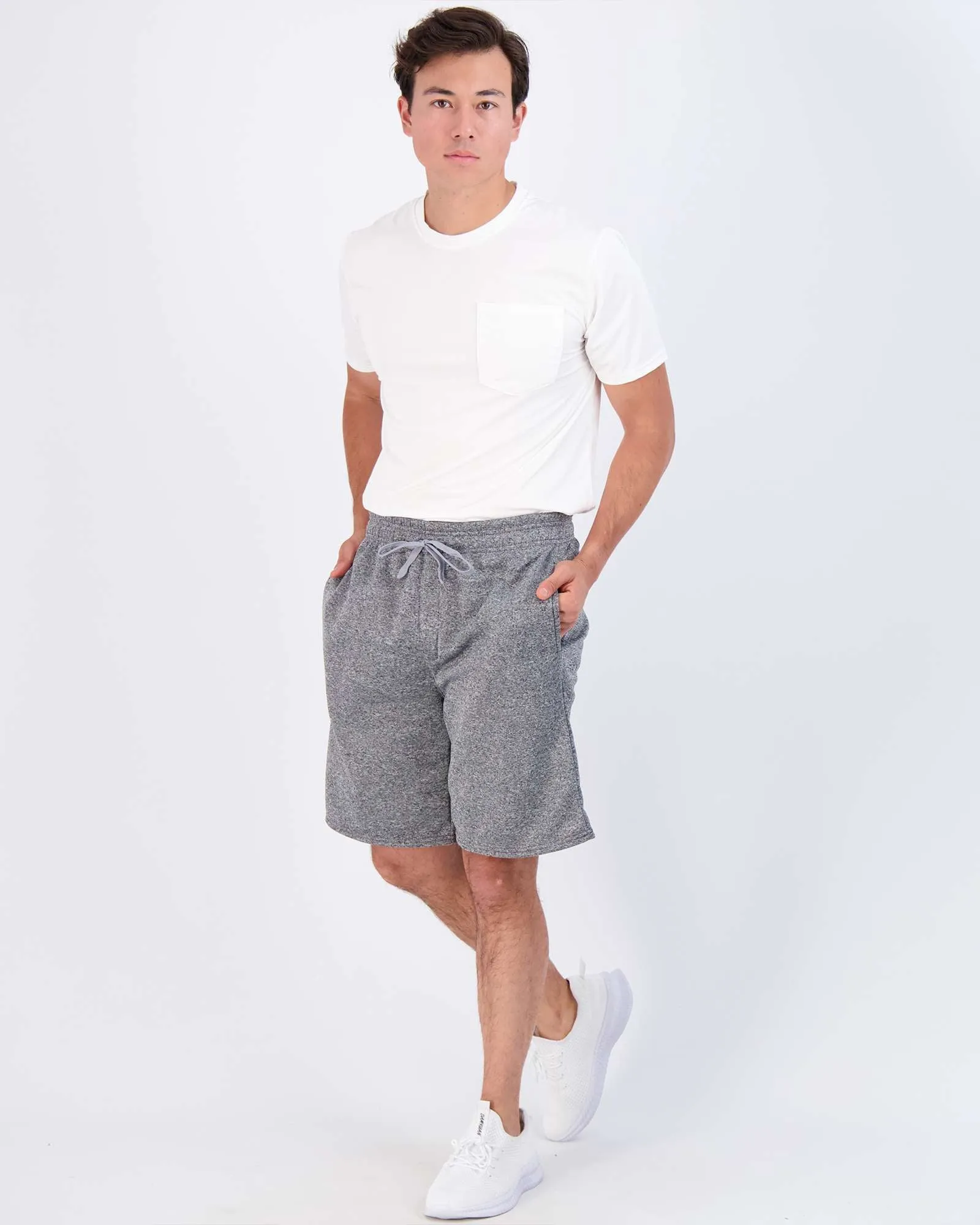 3 Pack: Mens 9 Fleece Casual Lounge Shorts