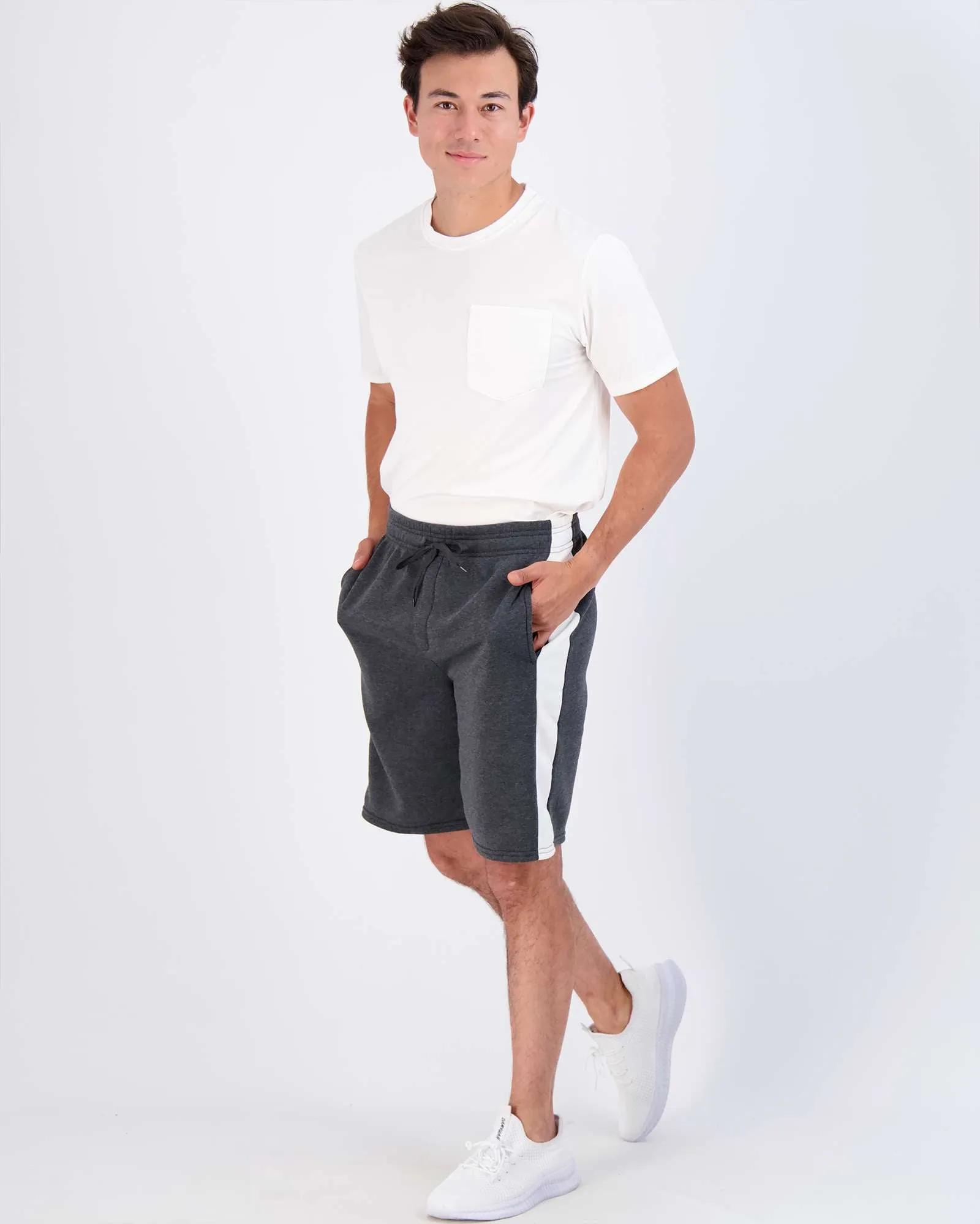 3 Pack: Mens 9 Fleece Casual Lounge Shorts