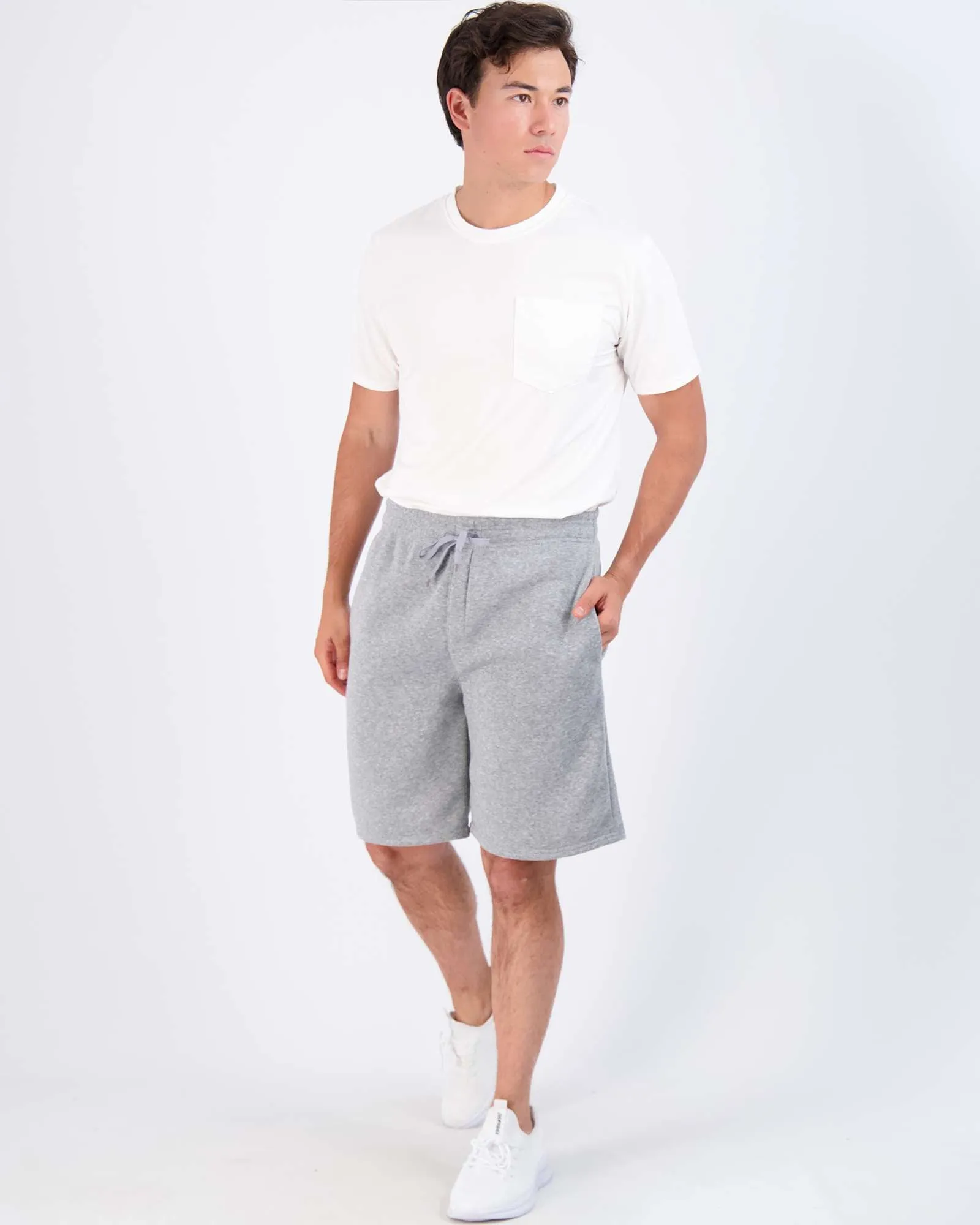 3 Pack: Mens 9 Fleece Casual Lounge Shorts