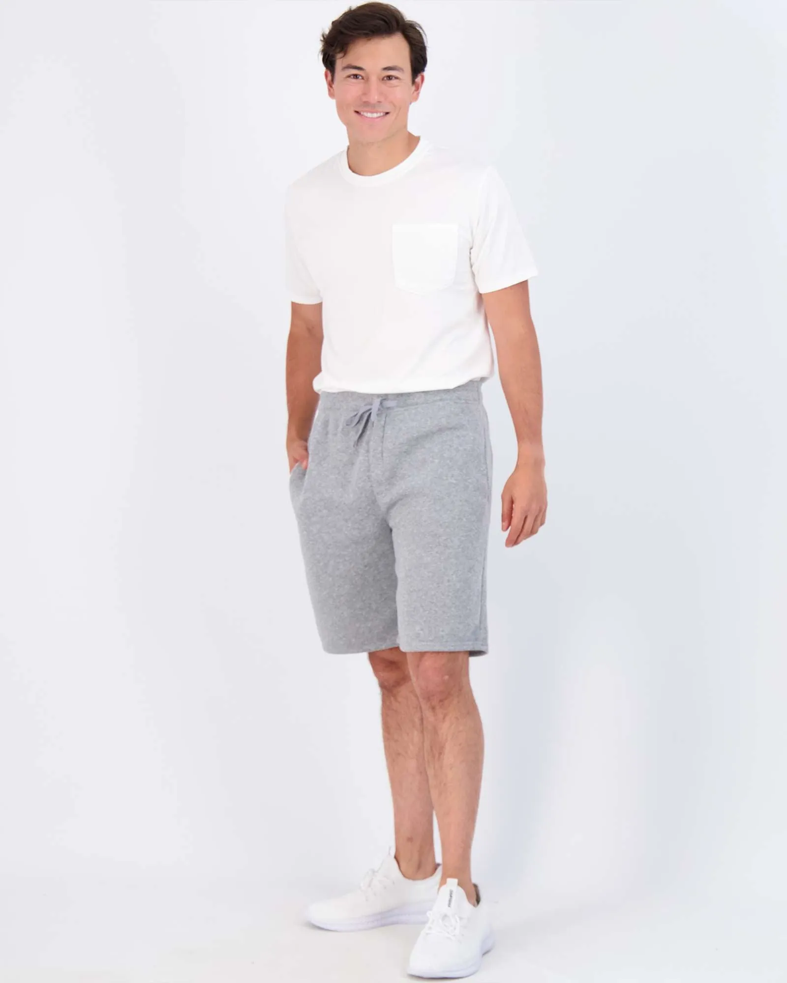 3 Pack: Mens 9 Fleece Casual Lounge Shorts