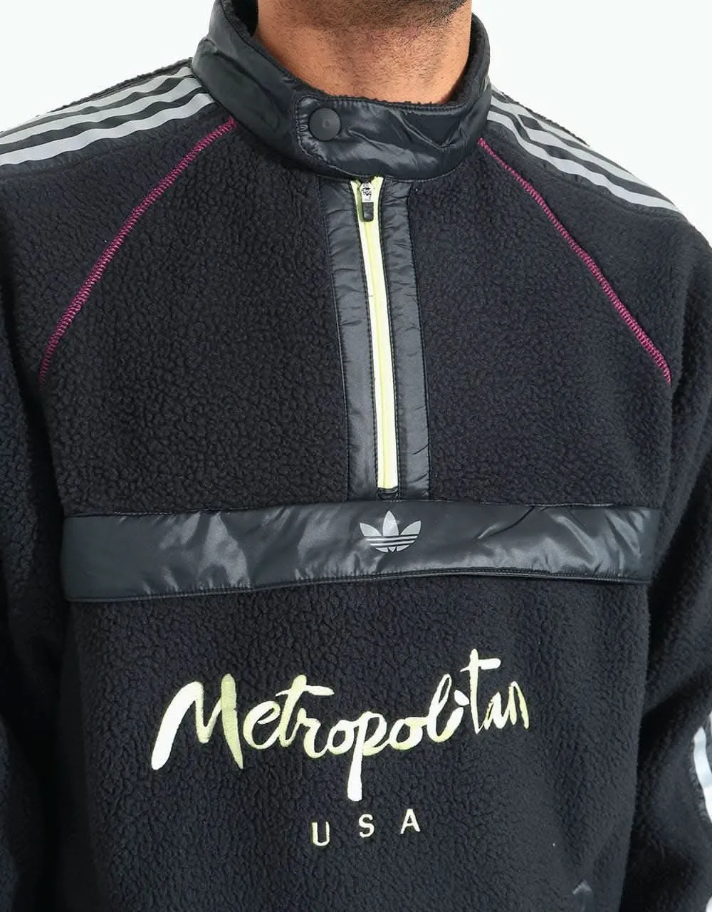 adidas x Metropolitan Polar Track Top - Black/Yellow Tint/Real Magenta