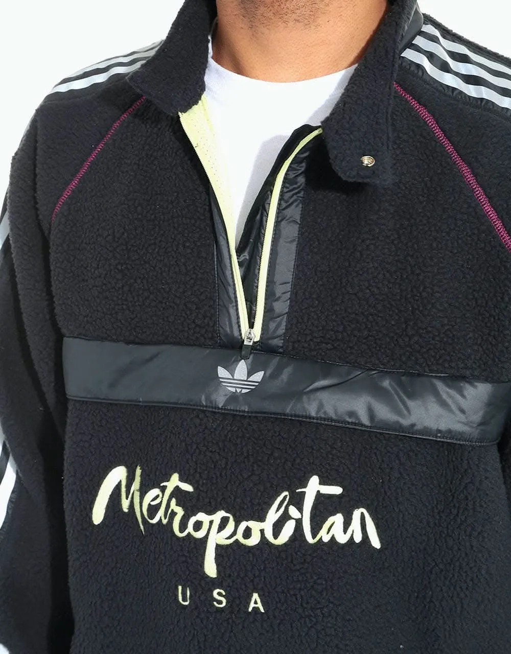 adidas x Metropolitan Polar Track Top - Black/Yellow Tint/Real Magenta