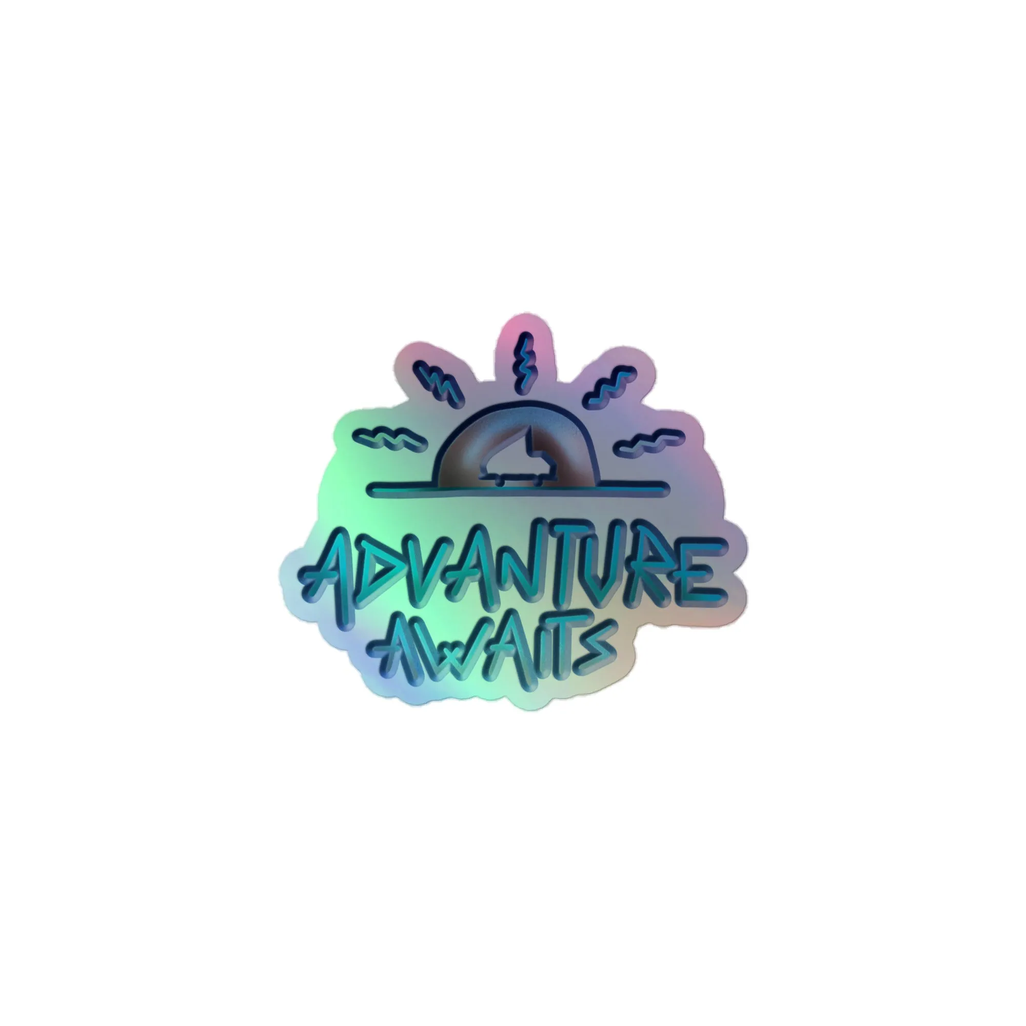 Advanture Awaits Holographic Sticker