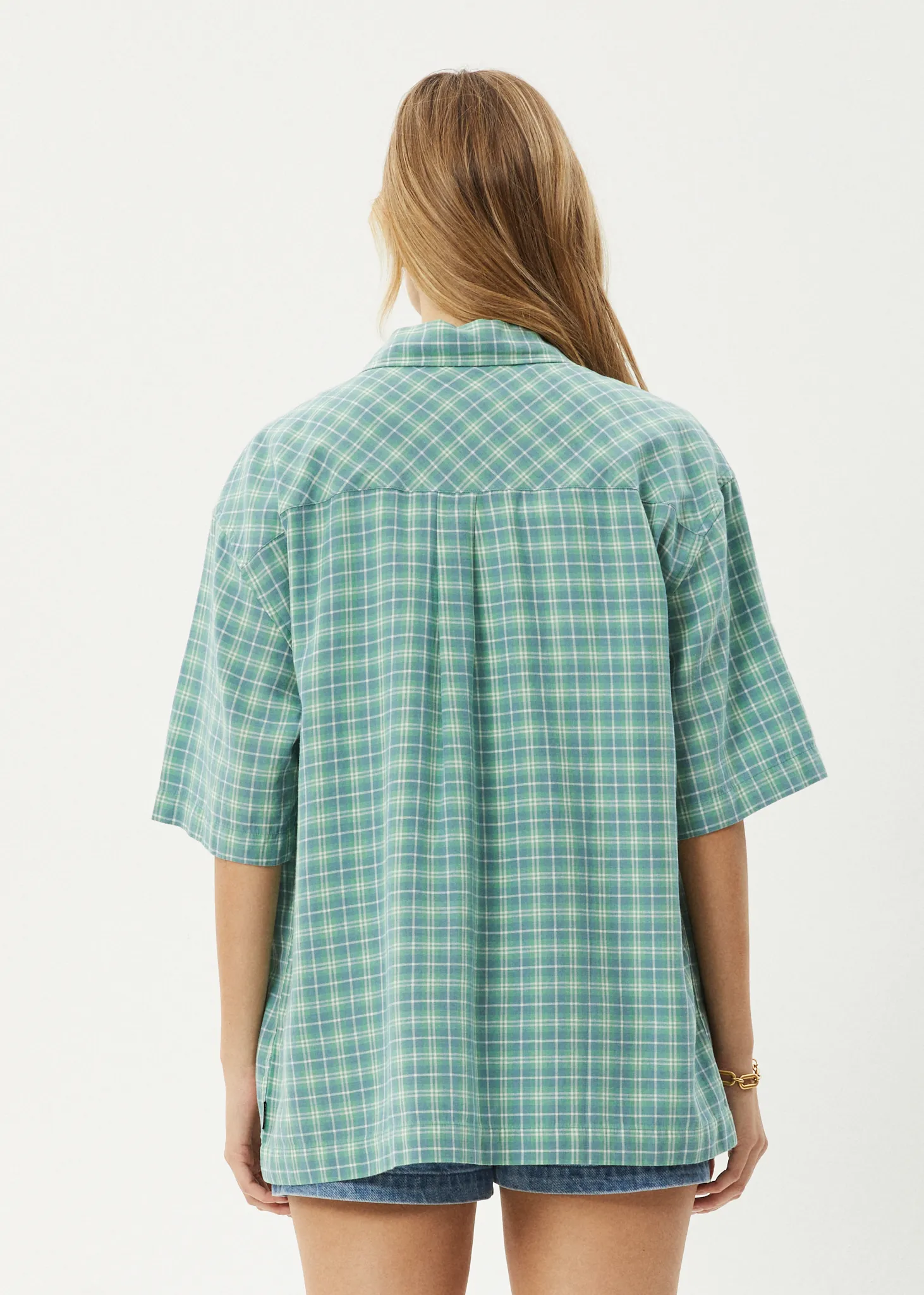 AFENDS Mens Creator - Short Sleeve Shirt - Pine