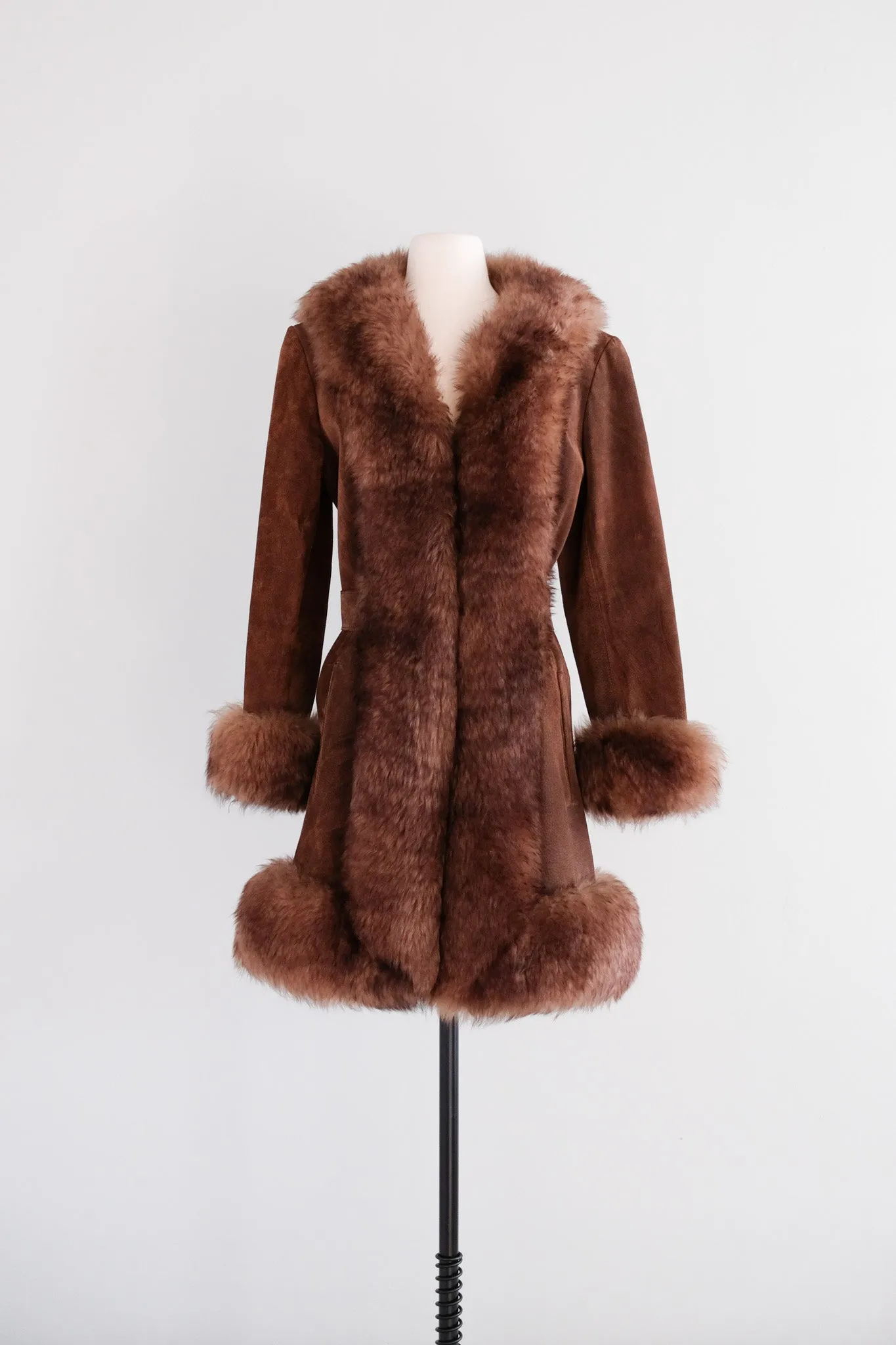 Amazing 1970's Chocolate Penny Lane Coat / Sz M