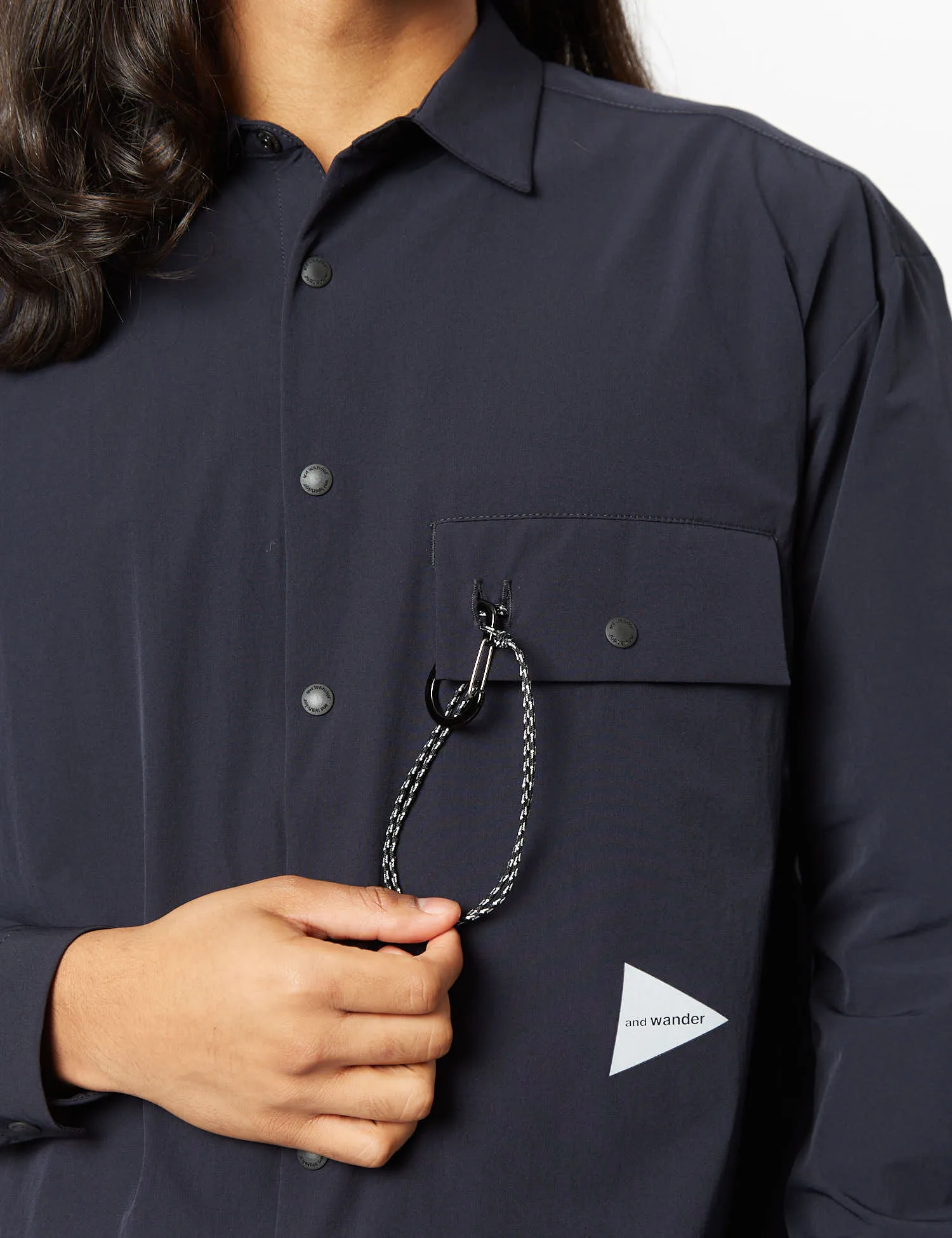 And Wander Lightweight Cloth Shirt - Navy Blue