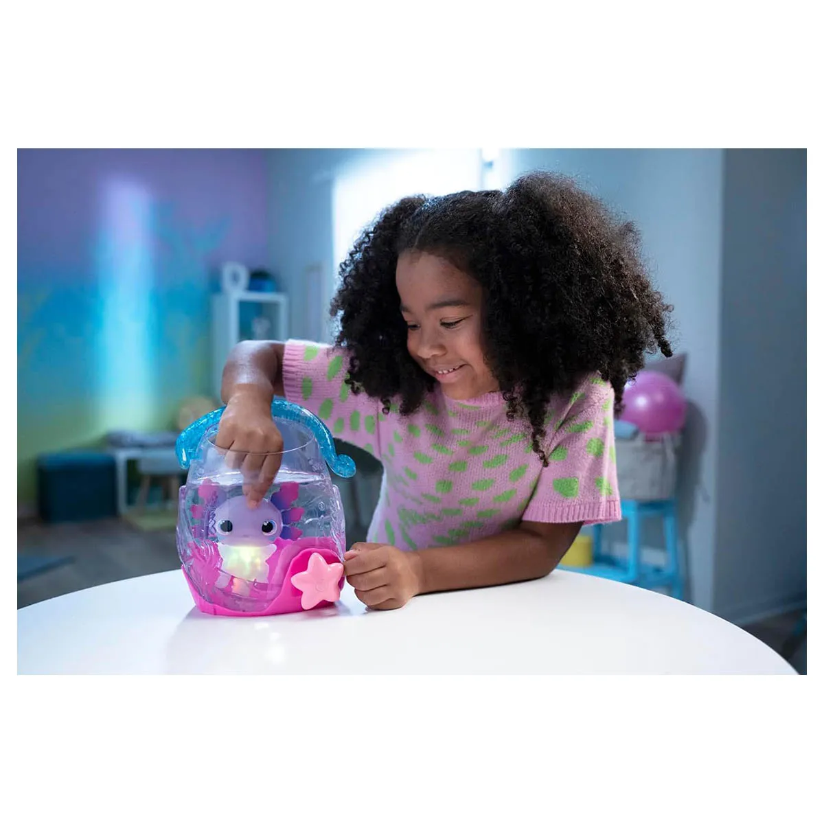 AniMagic Let's Glo Axolotl Bubble Reef Interactive Pet