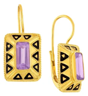 Anne Boleyn Amethyst Earrings