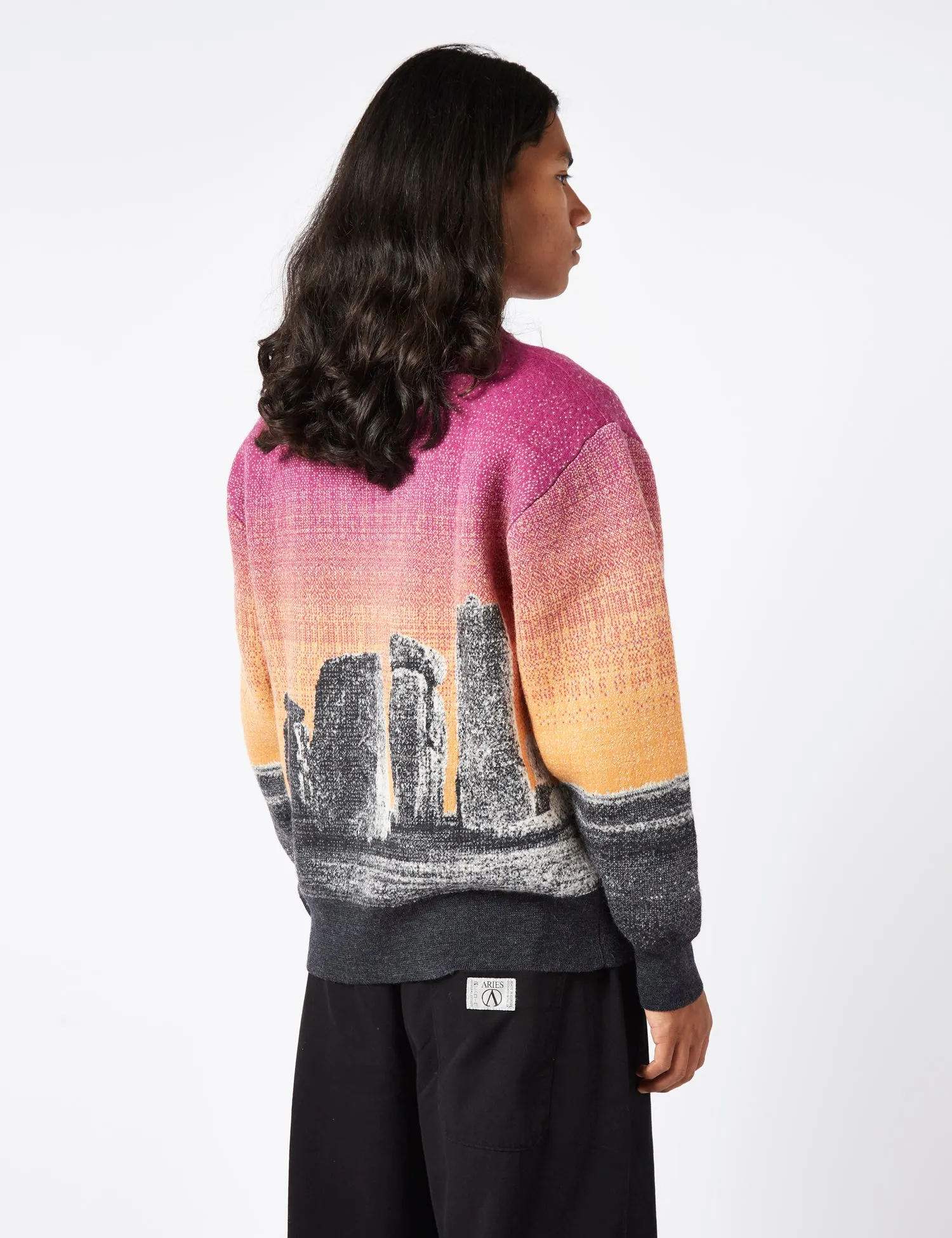 Aries Henge Knit Jumper - Multi Blue