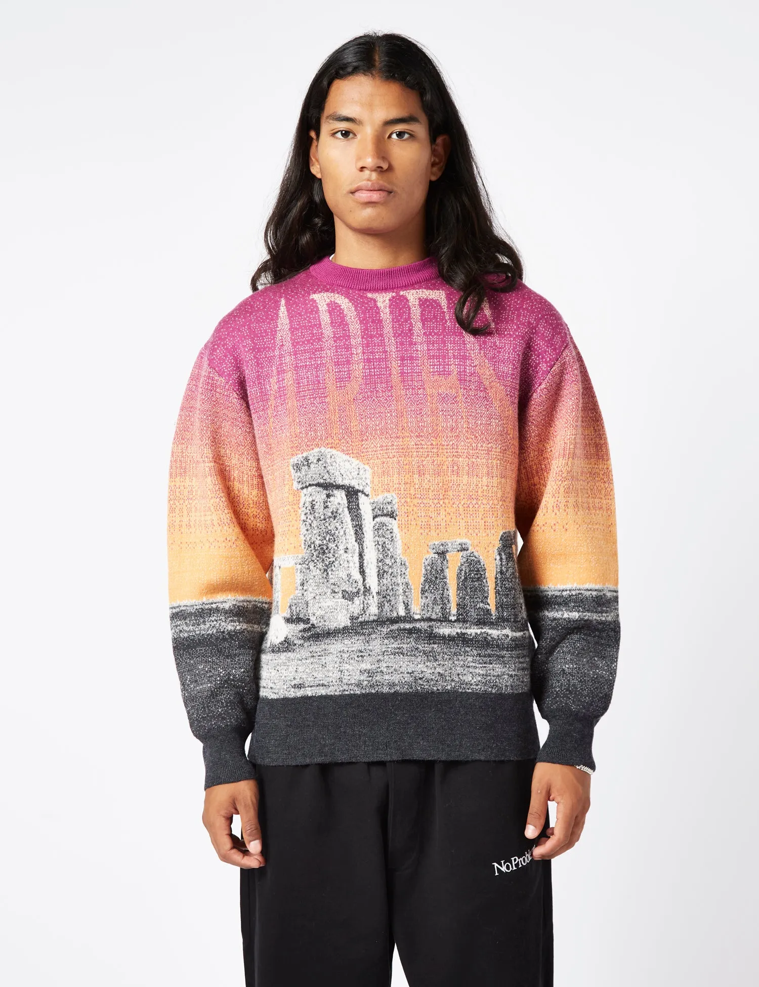 Aries Henge Knit Jumper - Multi Blue