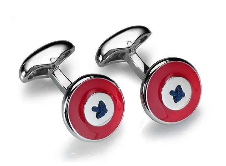 Babette Wasserman Enamel Button Cufflinks