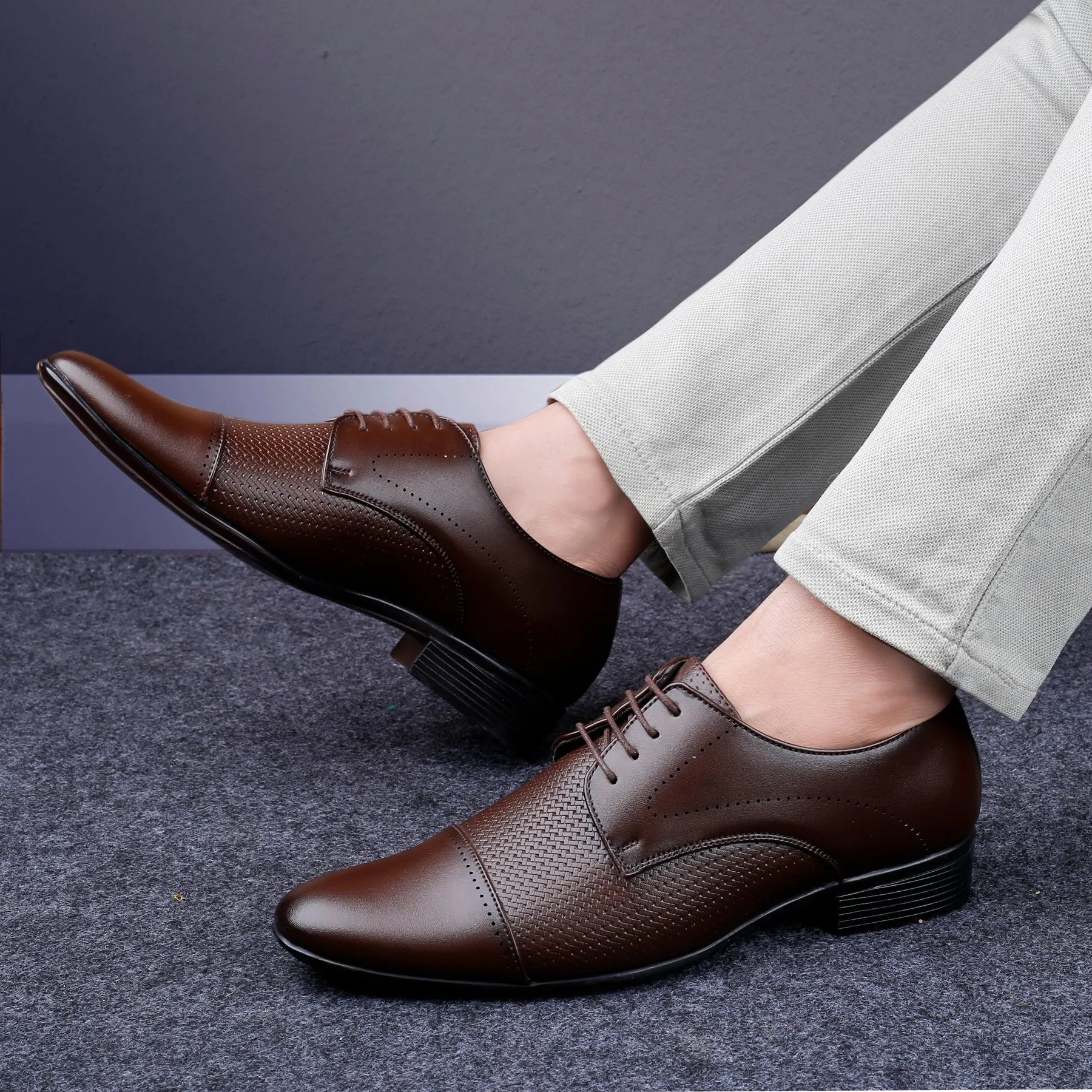 Bacca Bucci HOMER Formal Shoes with Superior Comfort | All Day Wear Office Or Party Lace-up Shoes