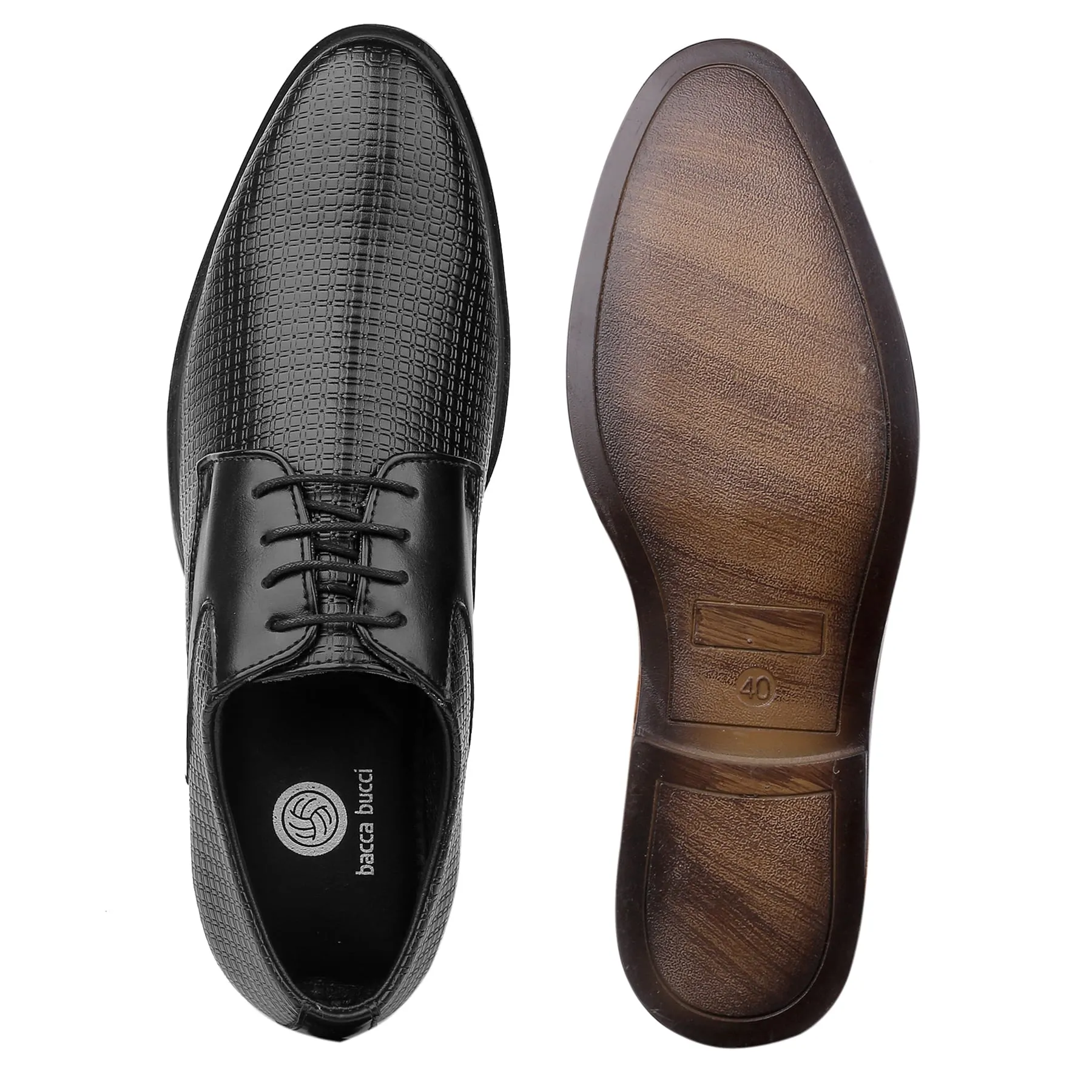 Bacca Bucci OSLO Formal Shoes with Superior Comfort | All Day Wear Office Or Party Lace-up Shoes