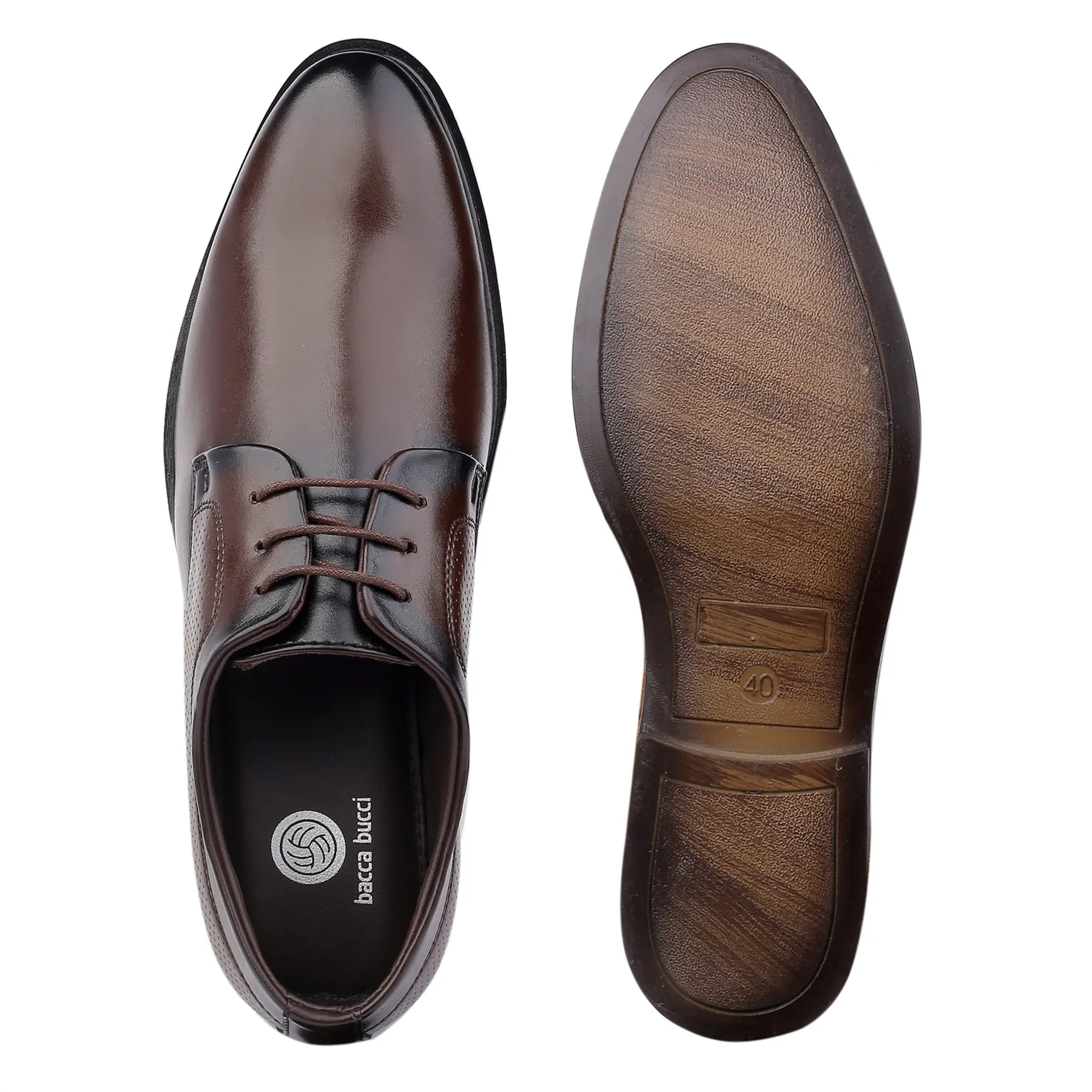 Bacca Bucci VANCOUVER Formal Shoes with Superior Comfort |  All Day Wear Office Or Party Lace-up Shoes