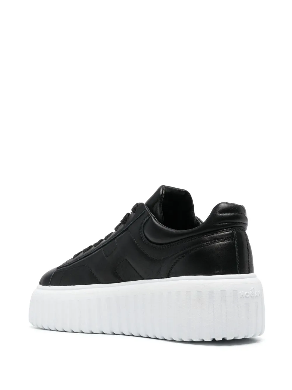 BLACK AND WHITE QUILTED SNEAKERS