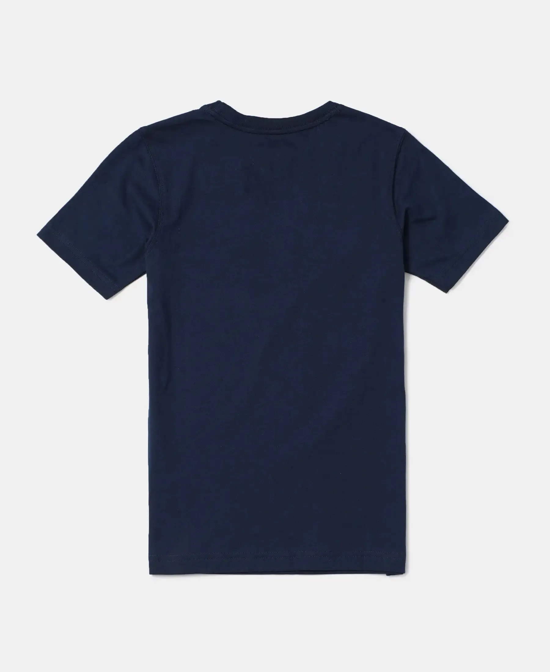 Boy's Super Combed Cotton Graphic Printed Half Sleeve T-Shirt - Navy Printed