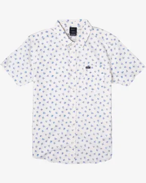 Boys That'll Do Print Short Sleeve Shirt - Off White