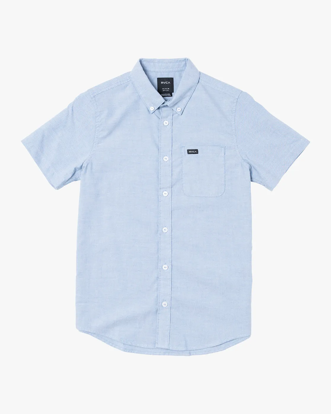 Boys That'll Do Stretch Short Sleeve Shirt - Oxford Blue