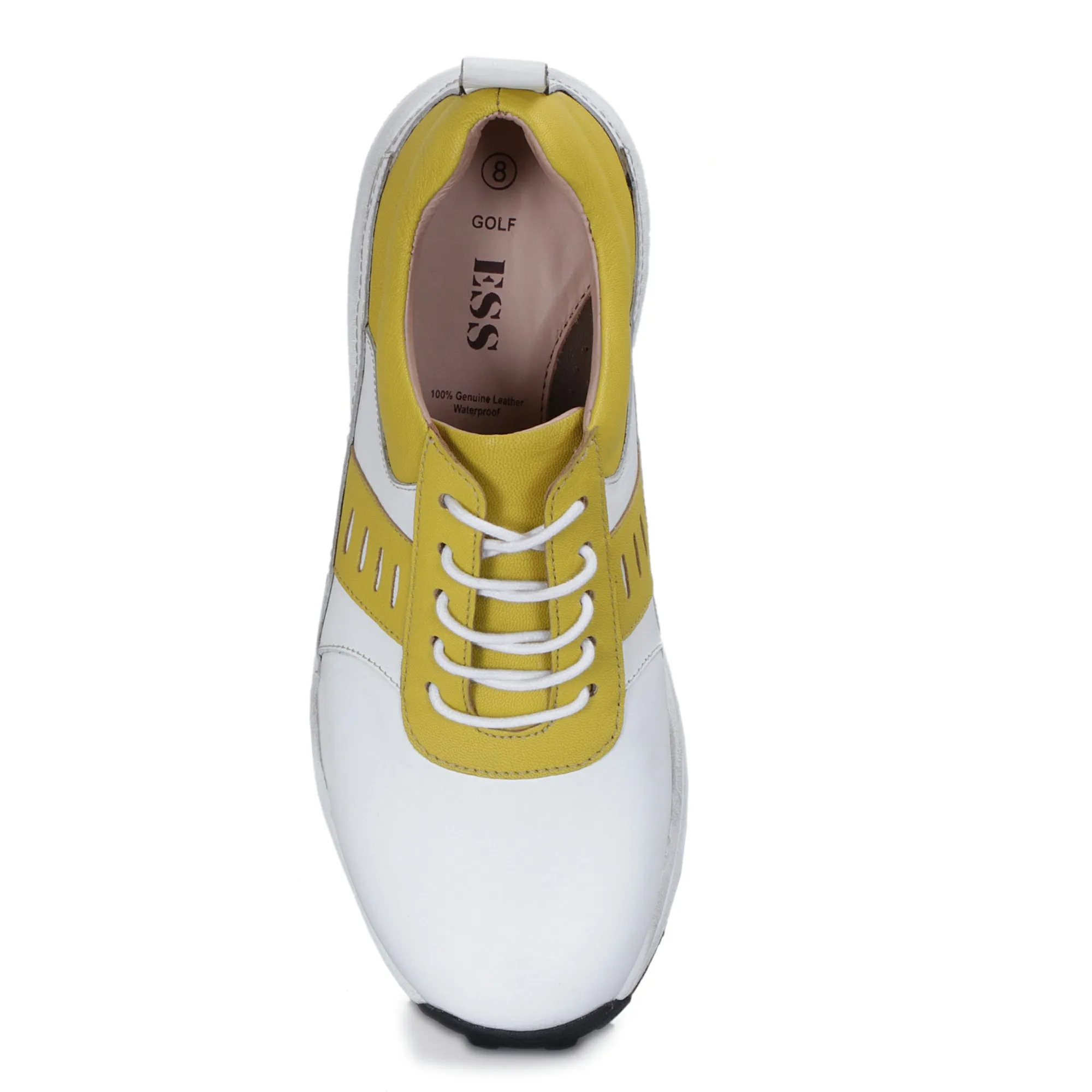 Brad White & Yellow Golf Shoes