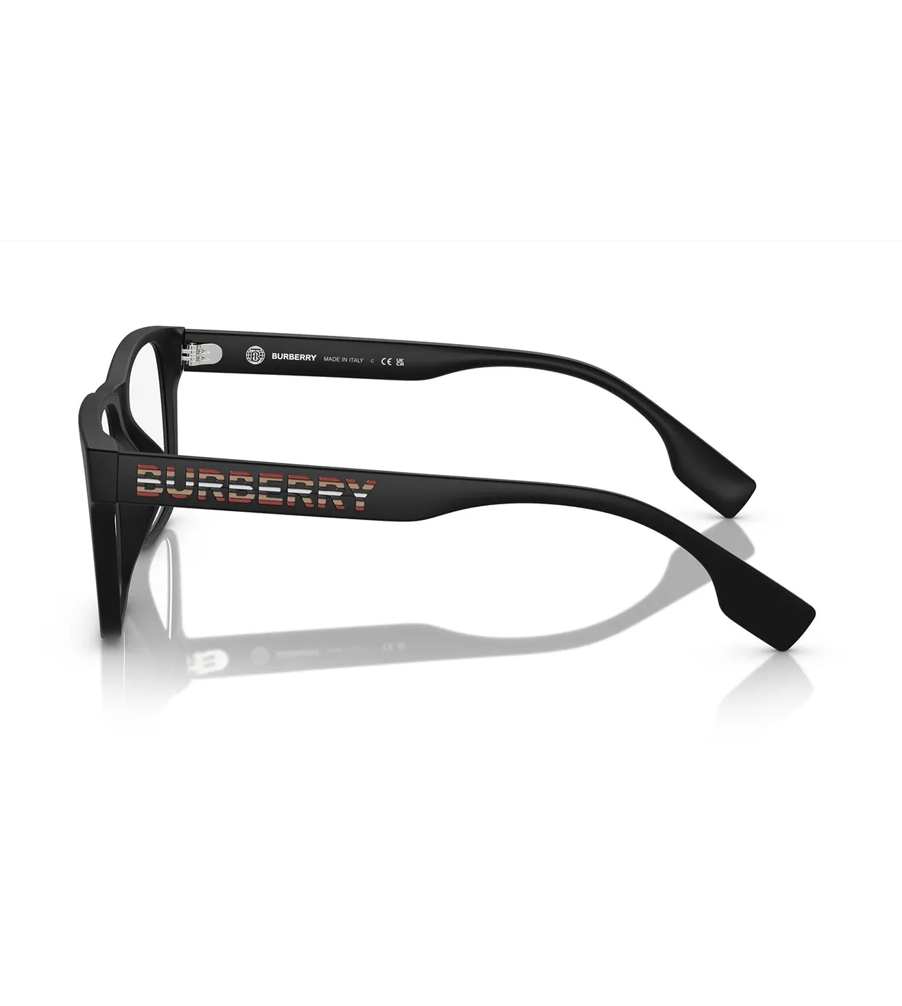 Burberry Men's Matte Black Square Optical Frame