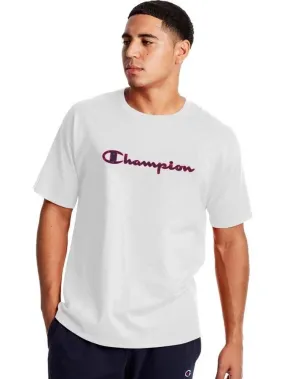 Champion Men's Mini C Script Logo Classic Jersey Tee White GT23H 045 586559