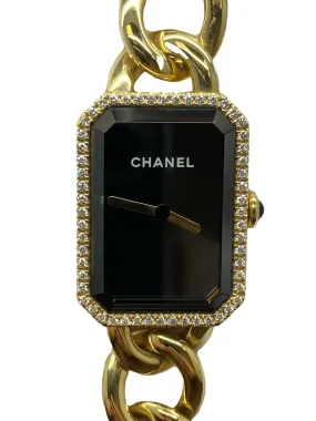 Chanel Premiere 18K Yellow Gold H3259 Black Dial Quartz Women's Watch