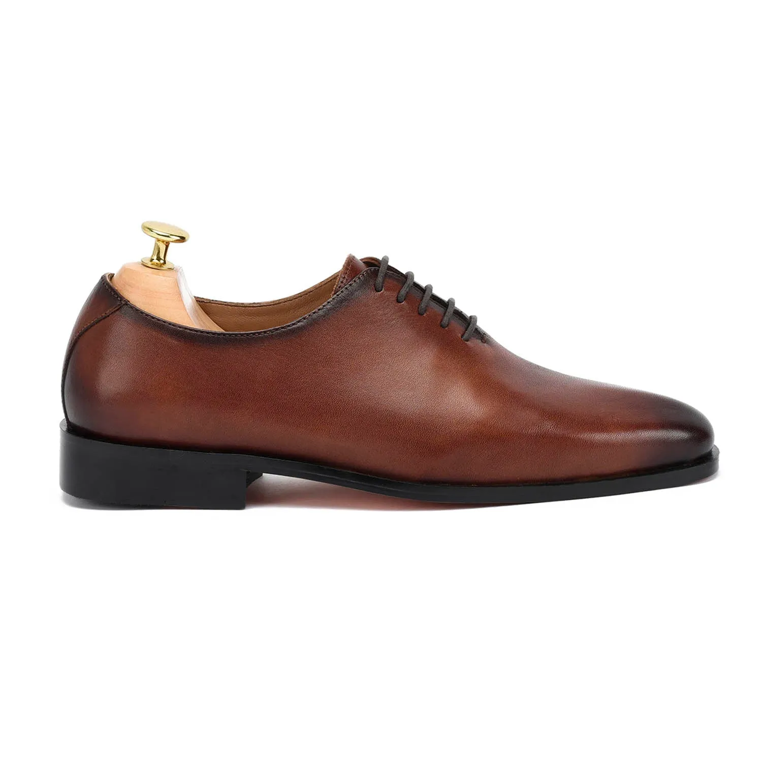 Chiseled British Brown Oxfords