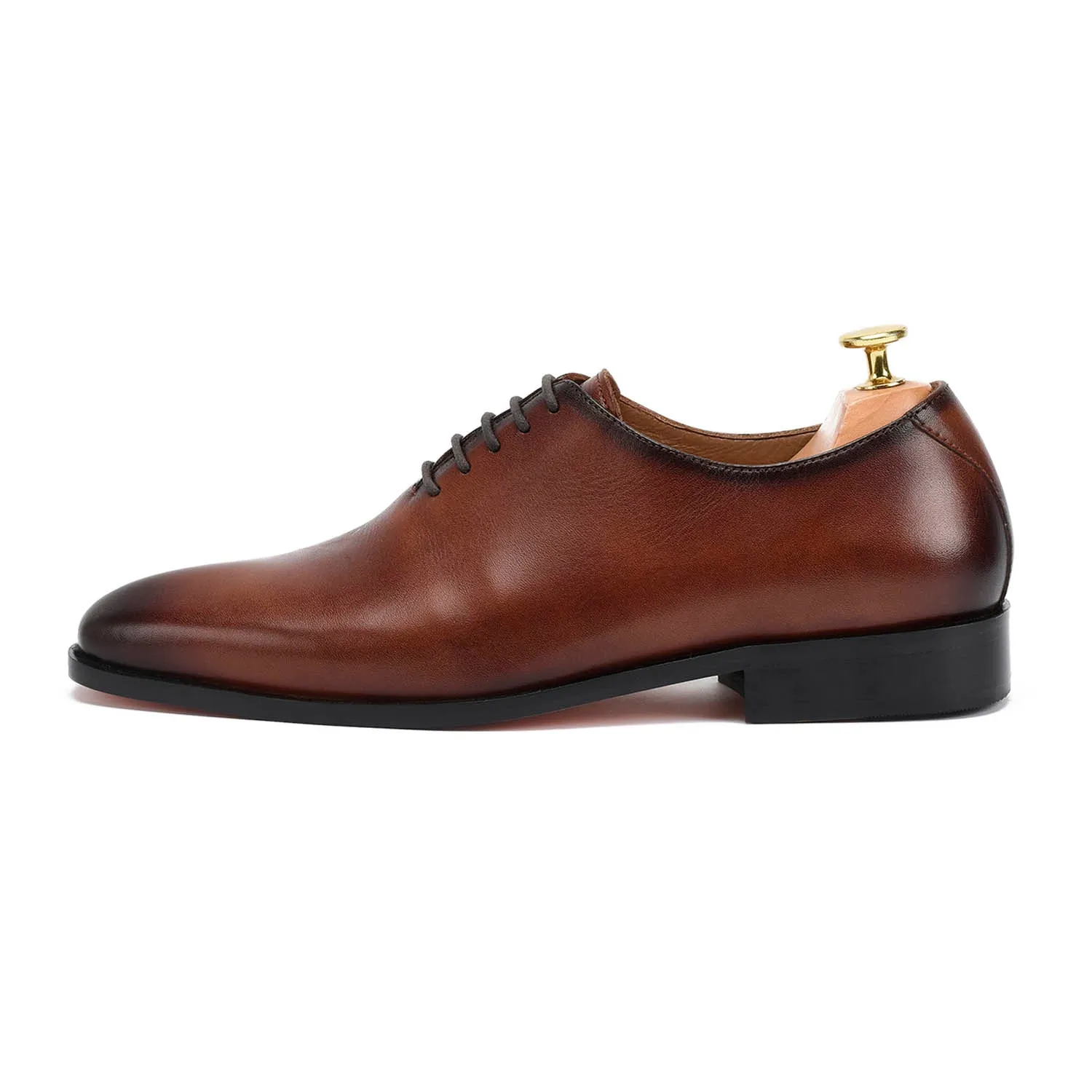 Chiseled British Brown Oxfords