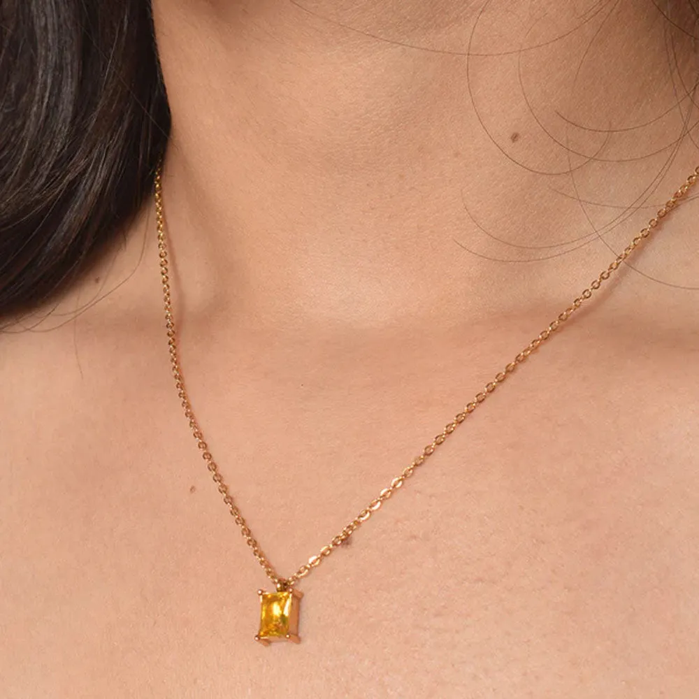 Citrine Quartz Necklace