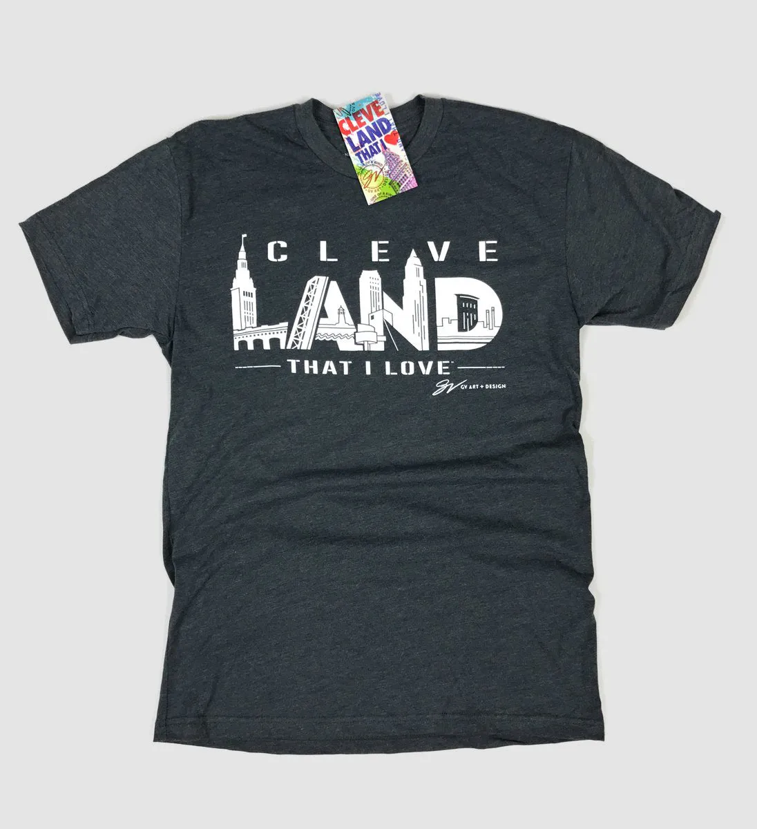 Cleveland LANDmarks T shirt - Charcoal