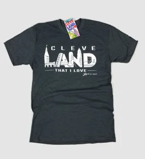 Cleveland LANDmarks T shirt - Charcoal