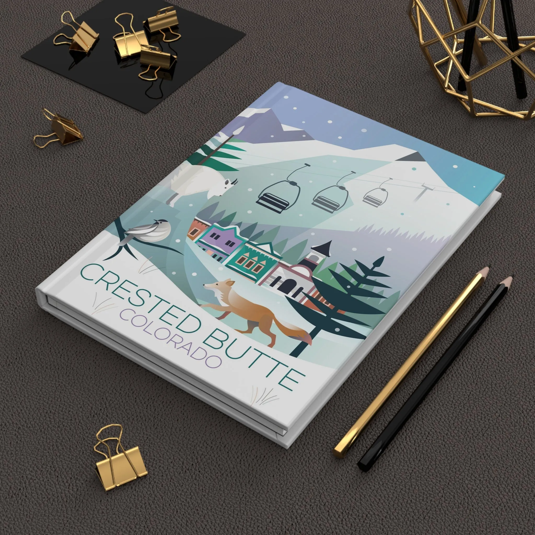 Crested Butte Winter Hardcover Journal