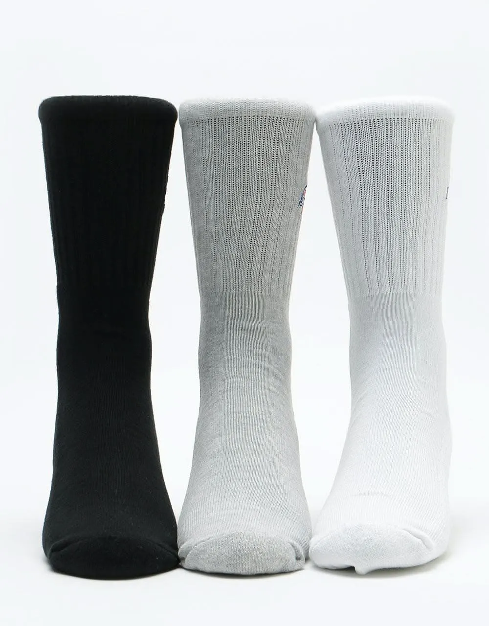 Dickies Valley Grove 3-Pack Socks - Black/Grey Melange/White