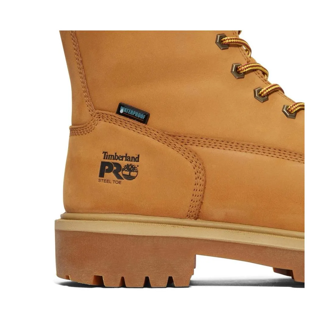 Direct Attach 8 Inch Steel-Toe Waterproof Work Boot Wheat