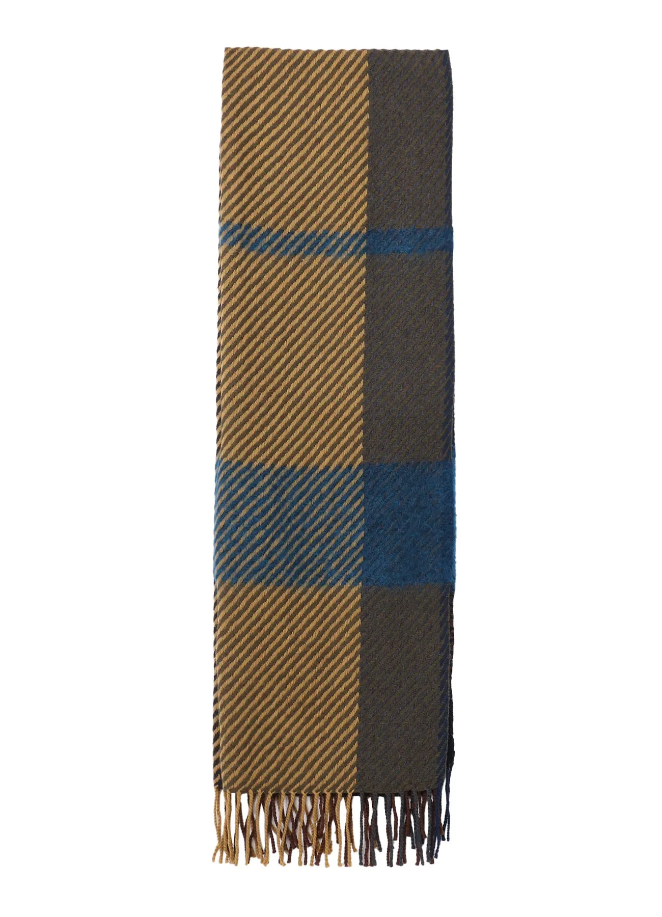 DOUBLE PLAID BIG TWILL SCARF