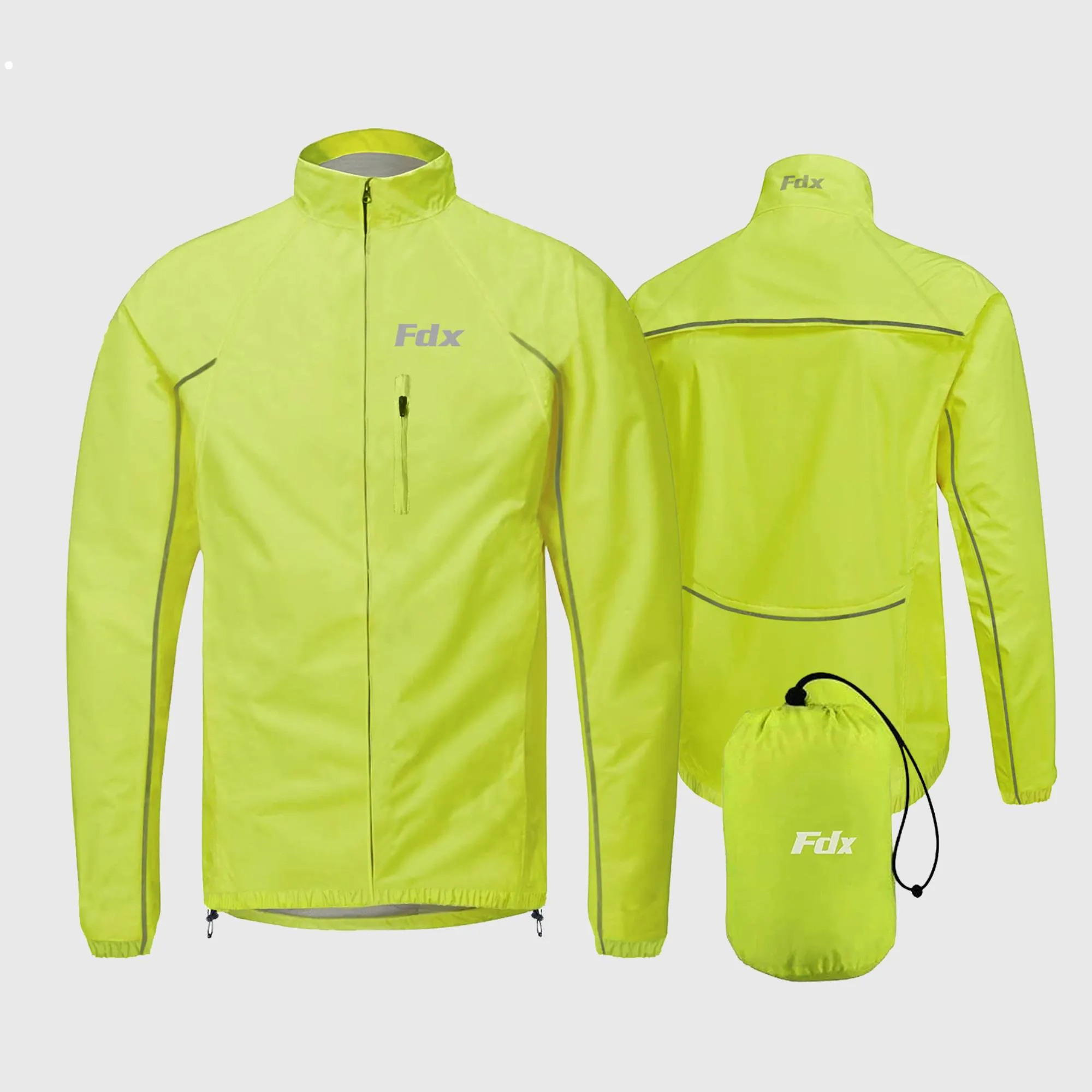 Fdx Defray Yellow Men's & Boy's Waterproof Cycling Jacket