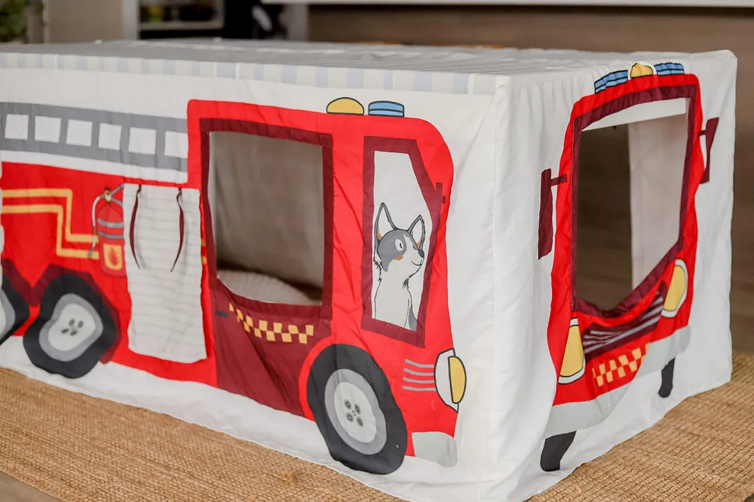 Fire Truck & Station Table Tent