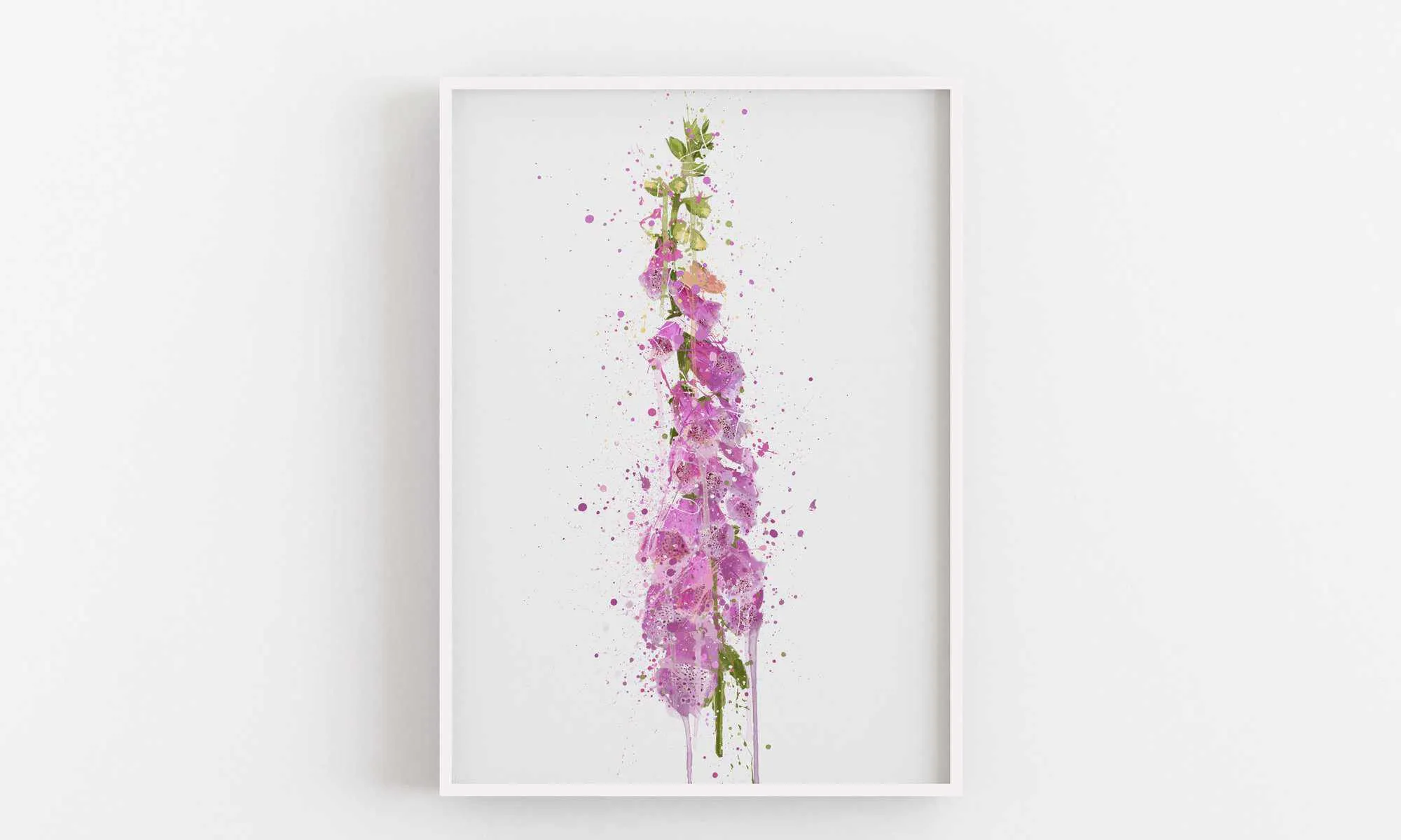 Flower Wall Art Print ‘Foxglove’