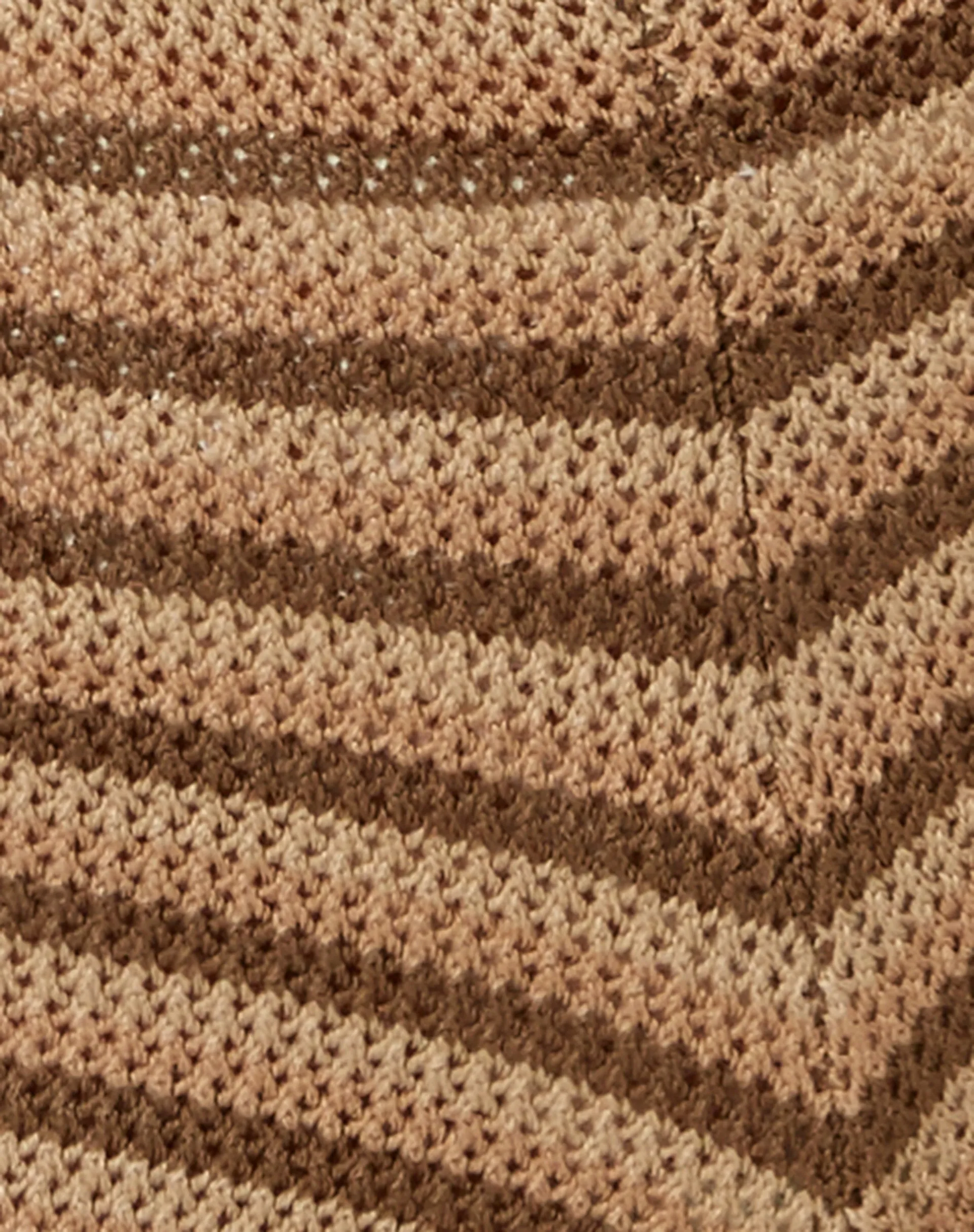 Gramma Short in Crochet Mini Stripe Khaki