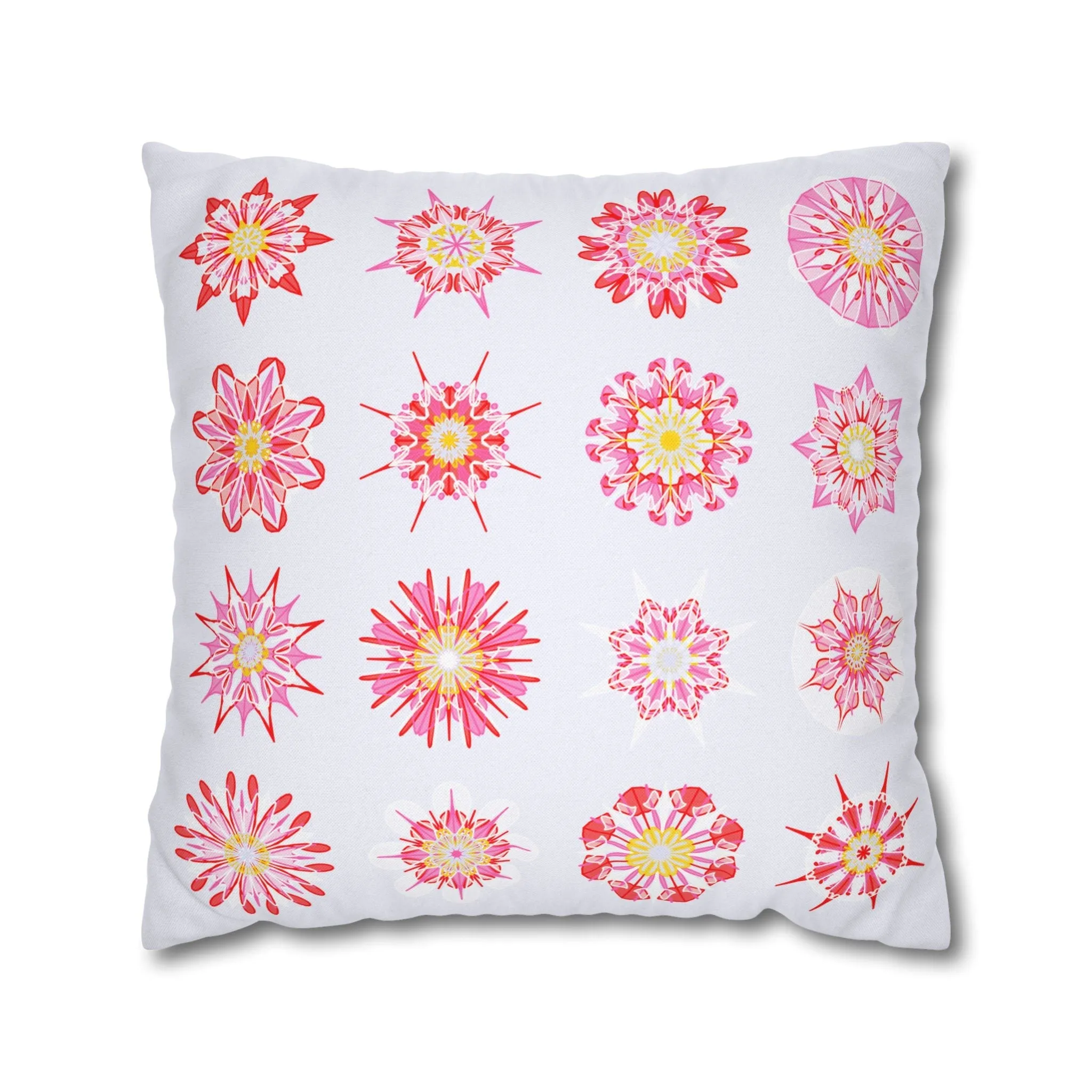 Handmade Mandala Art Pillowcase - Light Lavender