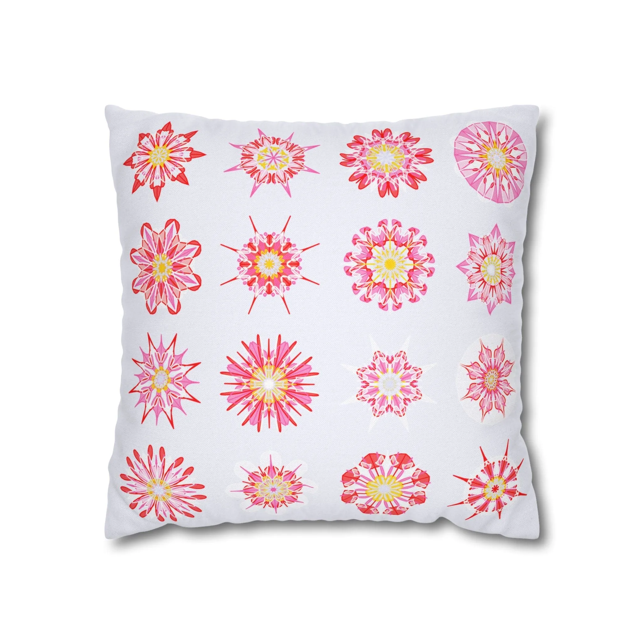 Handmade Mandala Art Pillowcase - Light Lavender