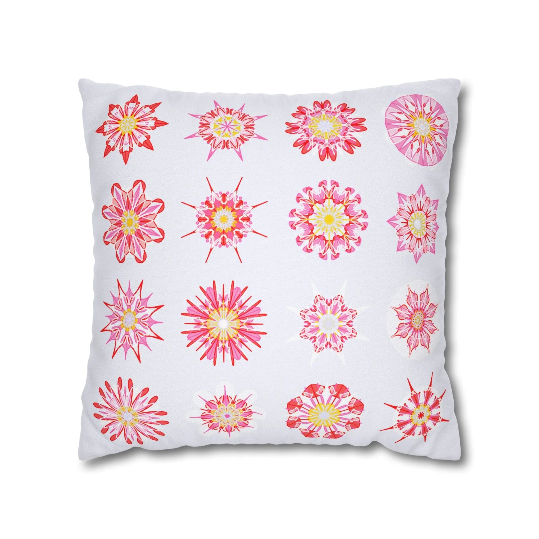 Handmade Mandala Art Pillowcase - Light Lavender