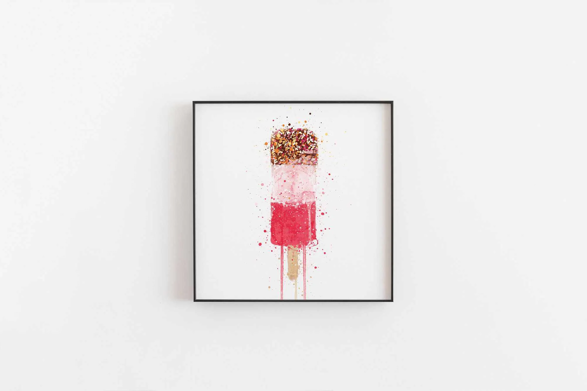 Ice Lolly Wall Art Print ‘Hundreds & Thousands’